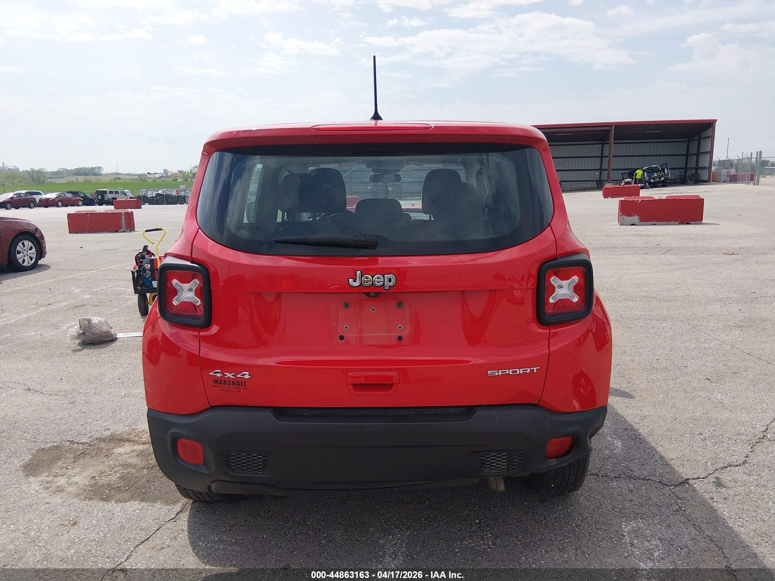 2018 Jeep Renegade Sport 4x4 Красный vin: ZACCJBAB8JPJ58424