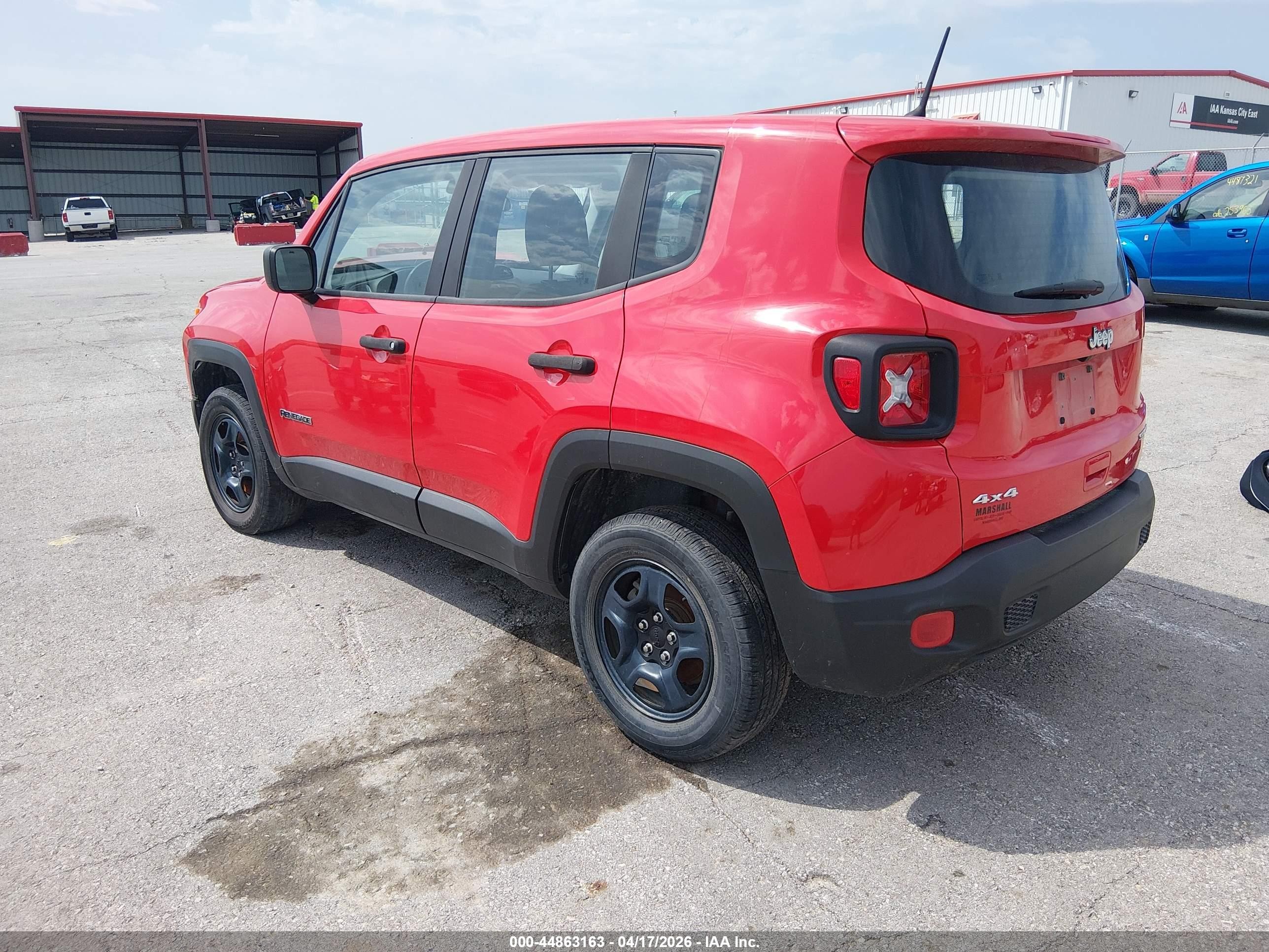 2018 Jeep Renegade Sport 4x4 Красный vin: ZACCJBAB8JPJ58424