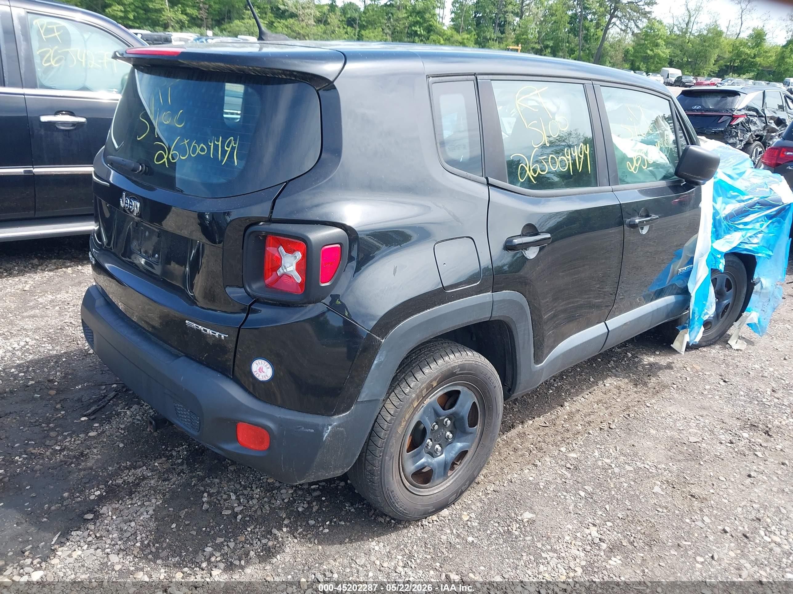 2017 Jeep Renegade Sport 4x4 Black vin: ZACCJBAB9HPE69924