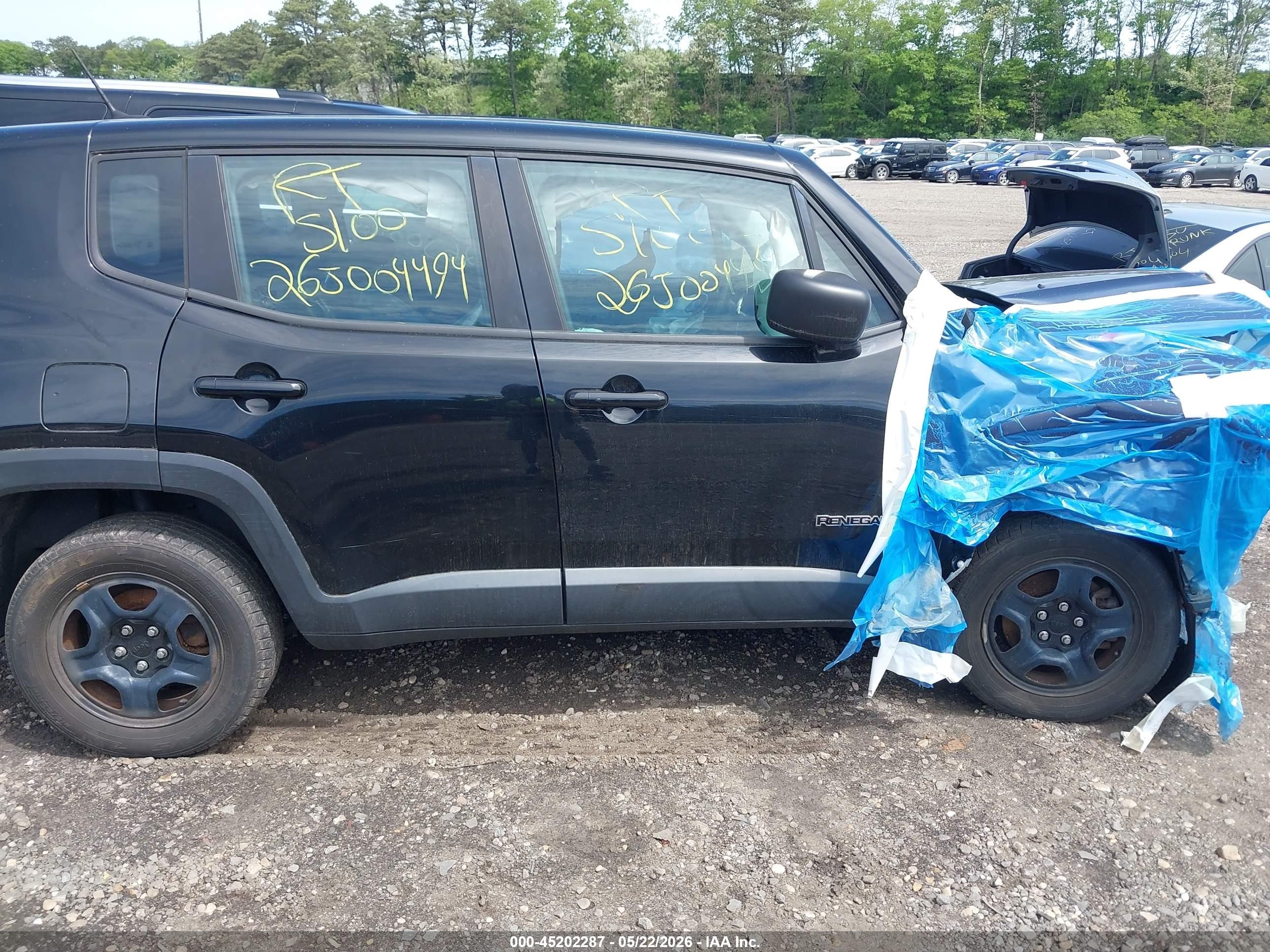 2017 Jeep Renegade Sport 4x4 Black vin: ZACCJBAB9HPE69924