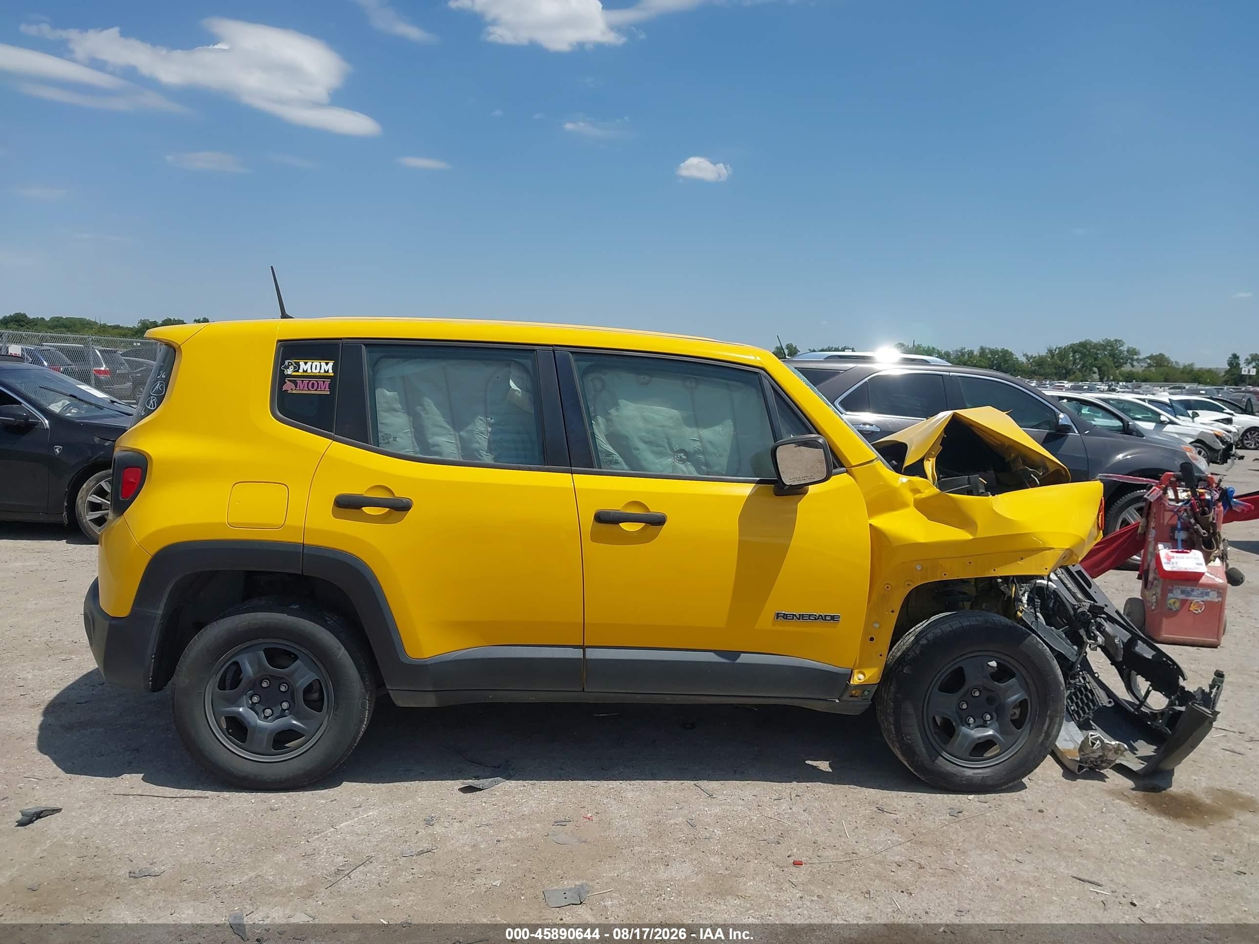 2018 Jeep Renegade Sport 4x4 Yellow vin: ZACCJBABXJPH09746