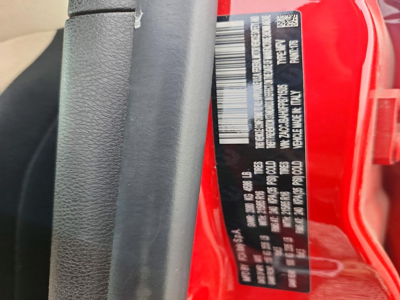2015 Jeep Renegade Sport Red vin: ZACCJBAH0FPB71505
