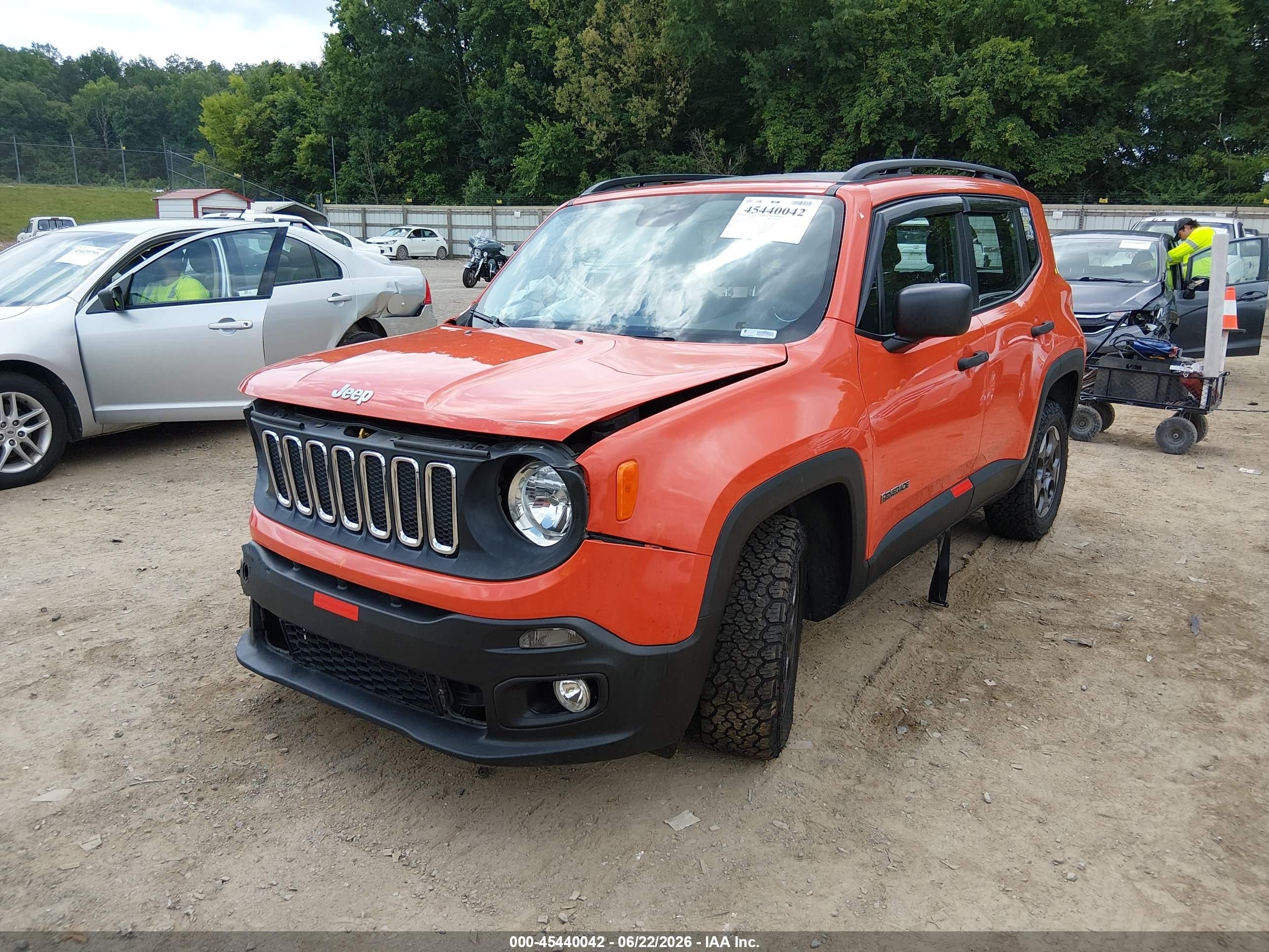 2015 Jeep Renegade Sport Orange vin: ZACCJBAH2FPC33150