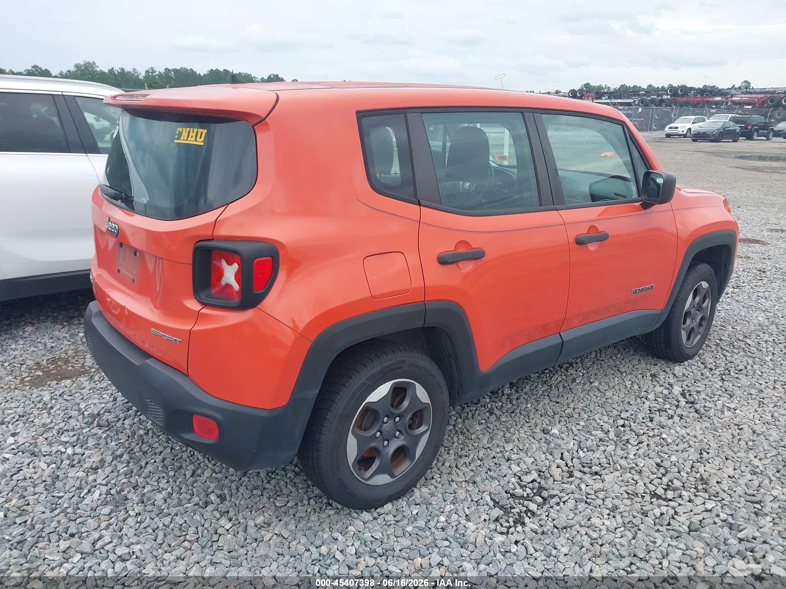 2015 Jeep Renegade Sport Orange vin: ZACCJBAT4FPB31062