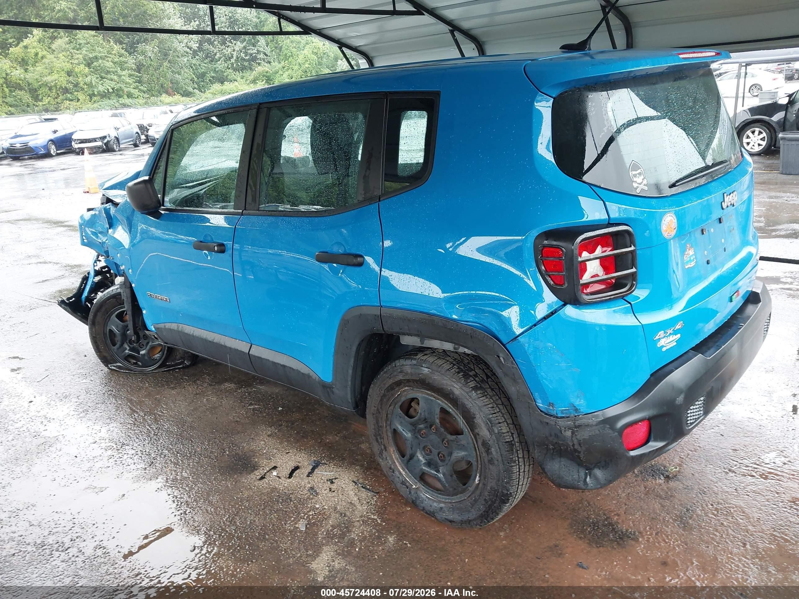 2015 Jeep Renegade Sport Blue vin: ZACCJBAT8FPB32120