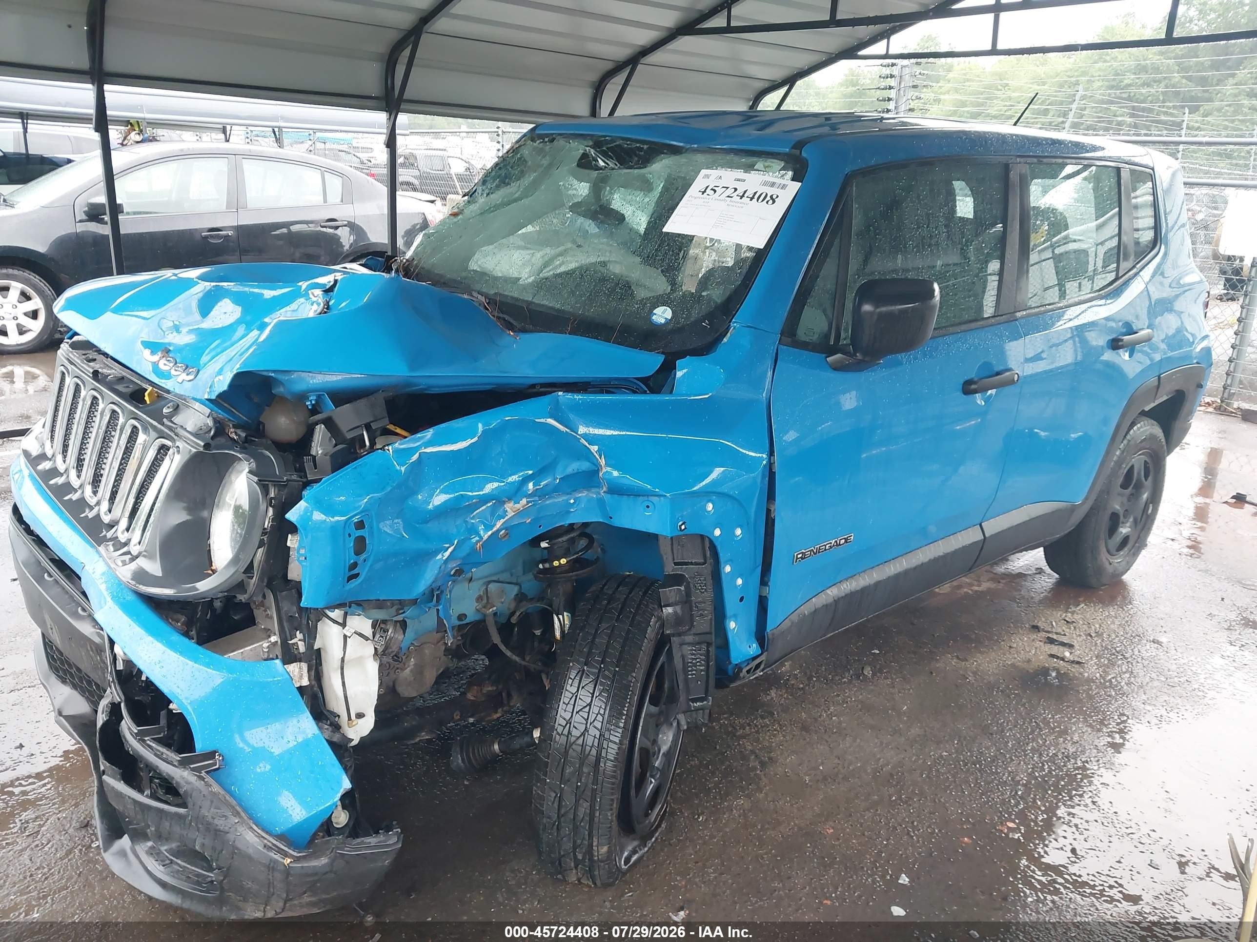 2015 Jeep Renegade Sport Blue vin: ZACCJBAT8FPB32120