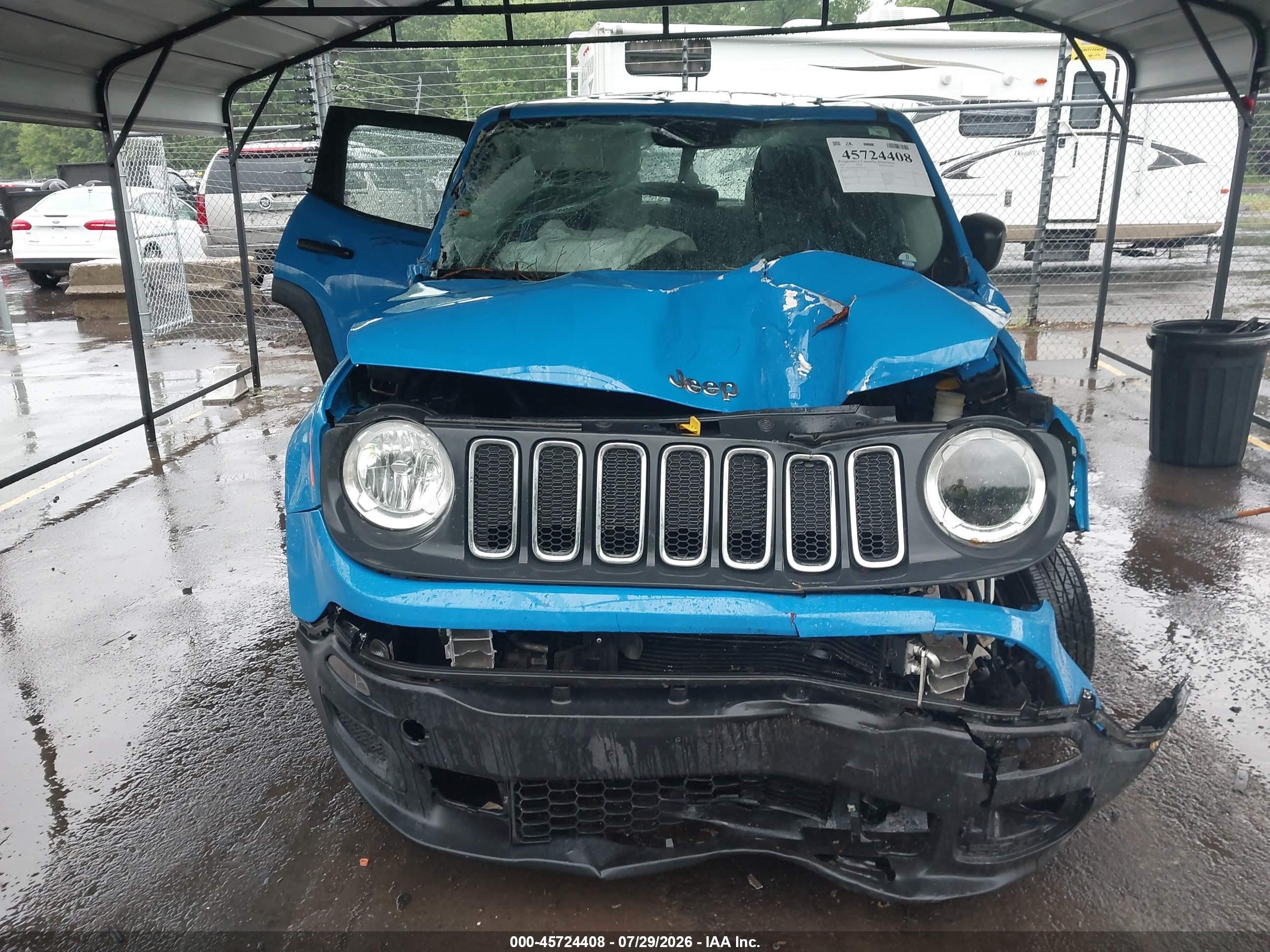 2015 Jeep Renegade Sport Blue vin: ZACCJBAT8FPB32120