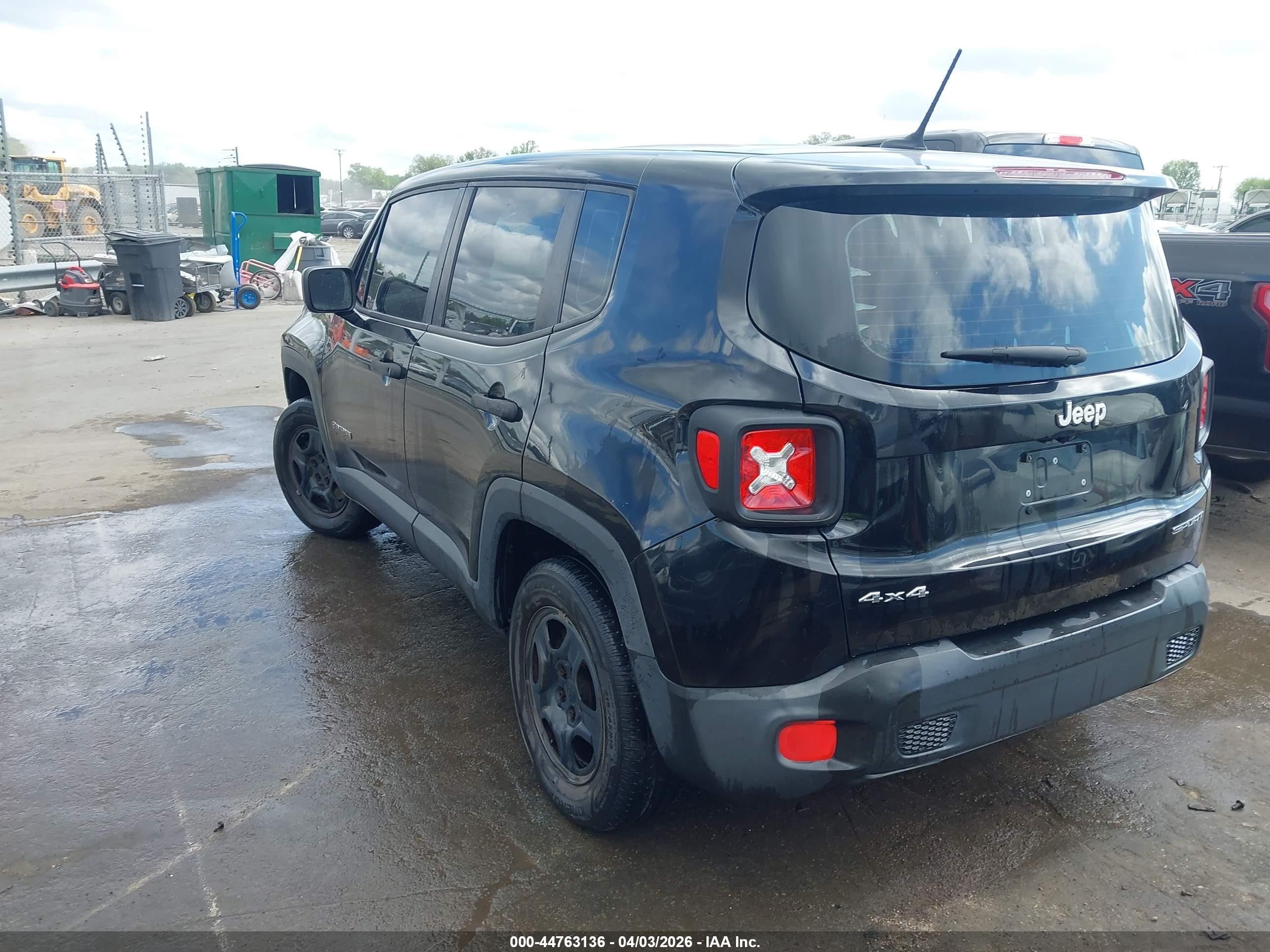 2015 Jeep Renegade Sport Black vin: ZACCJBAT9FPC20108