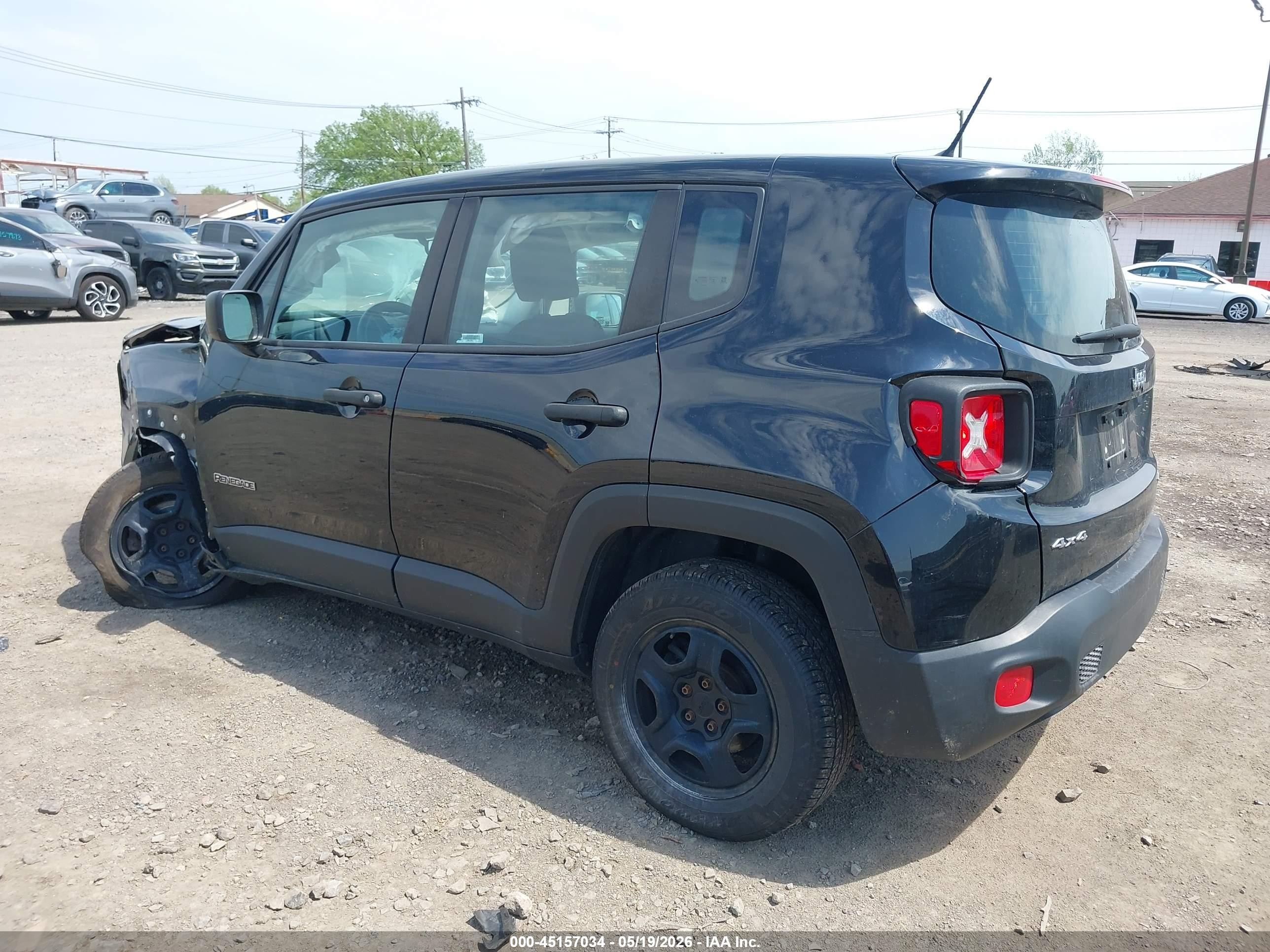 2015 Jeep Renegade Sport Black vin: ZACCJBAT9FPC38804
