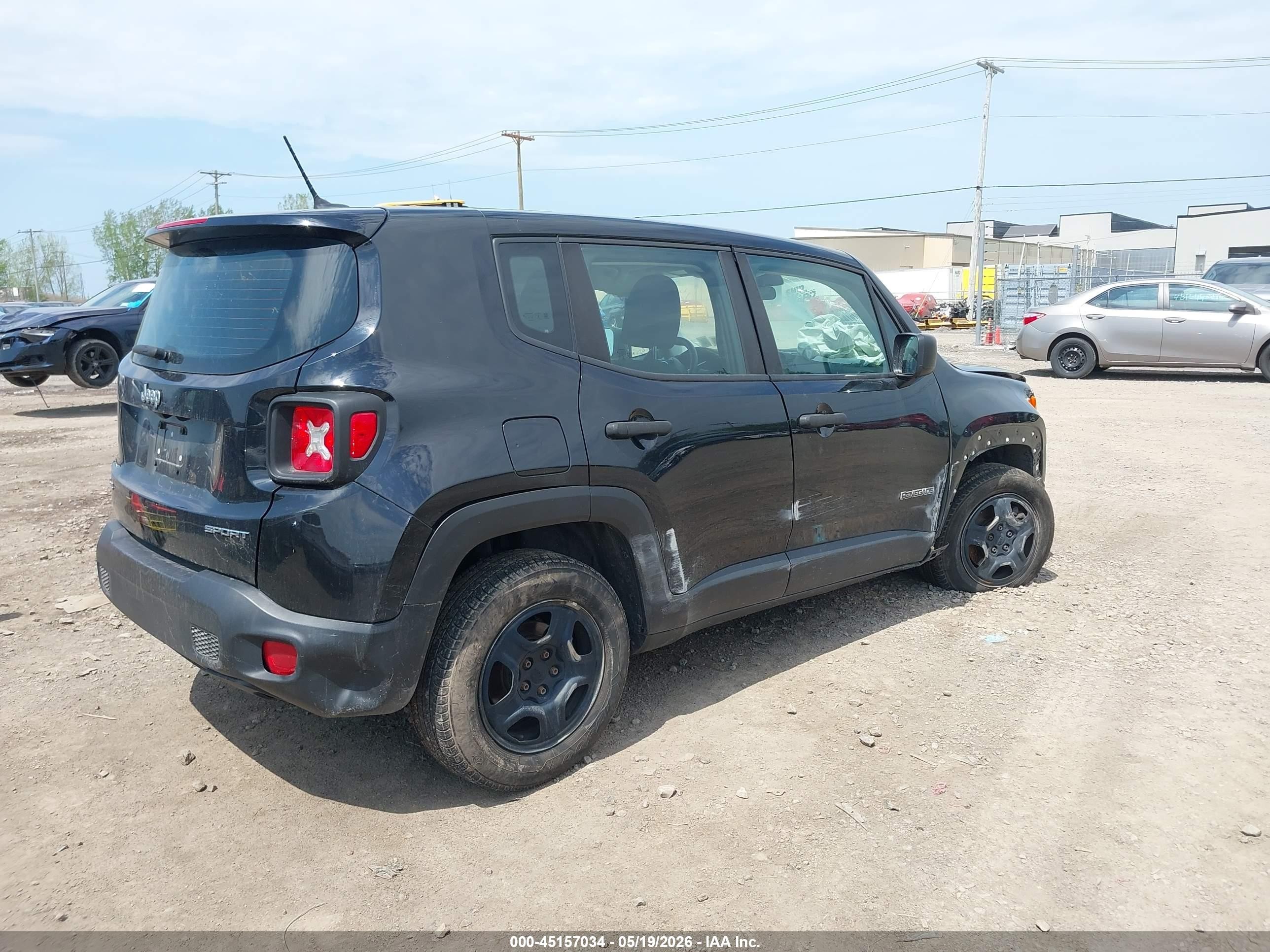 2015 Jeep Renegade Sport Black vin: ZACCJBAT9FPC38804