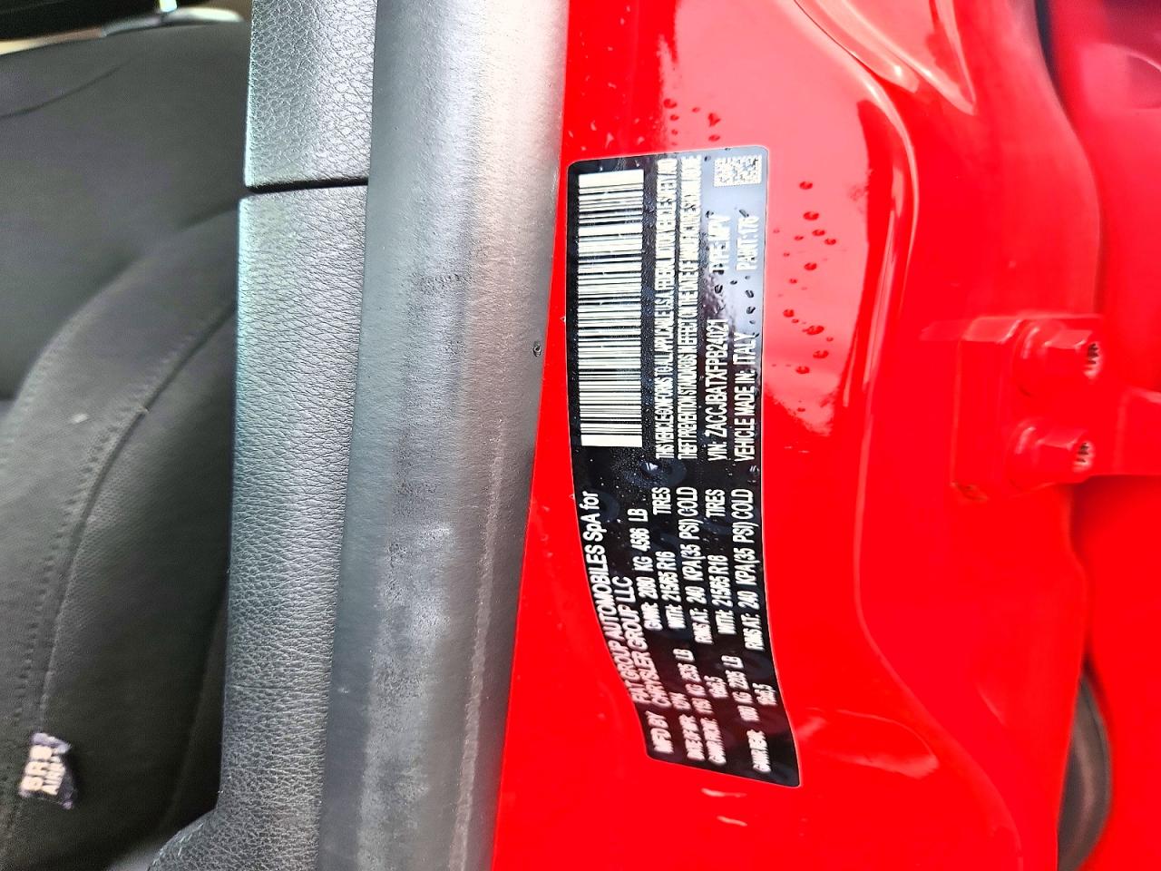 2015 Jeep Renegade Sport Red vin: ZACCJBATXFPB24021
