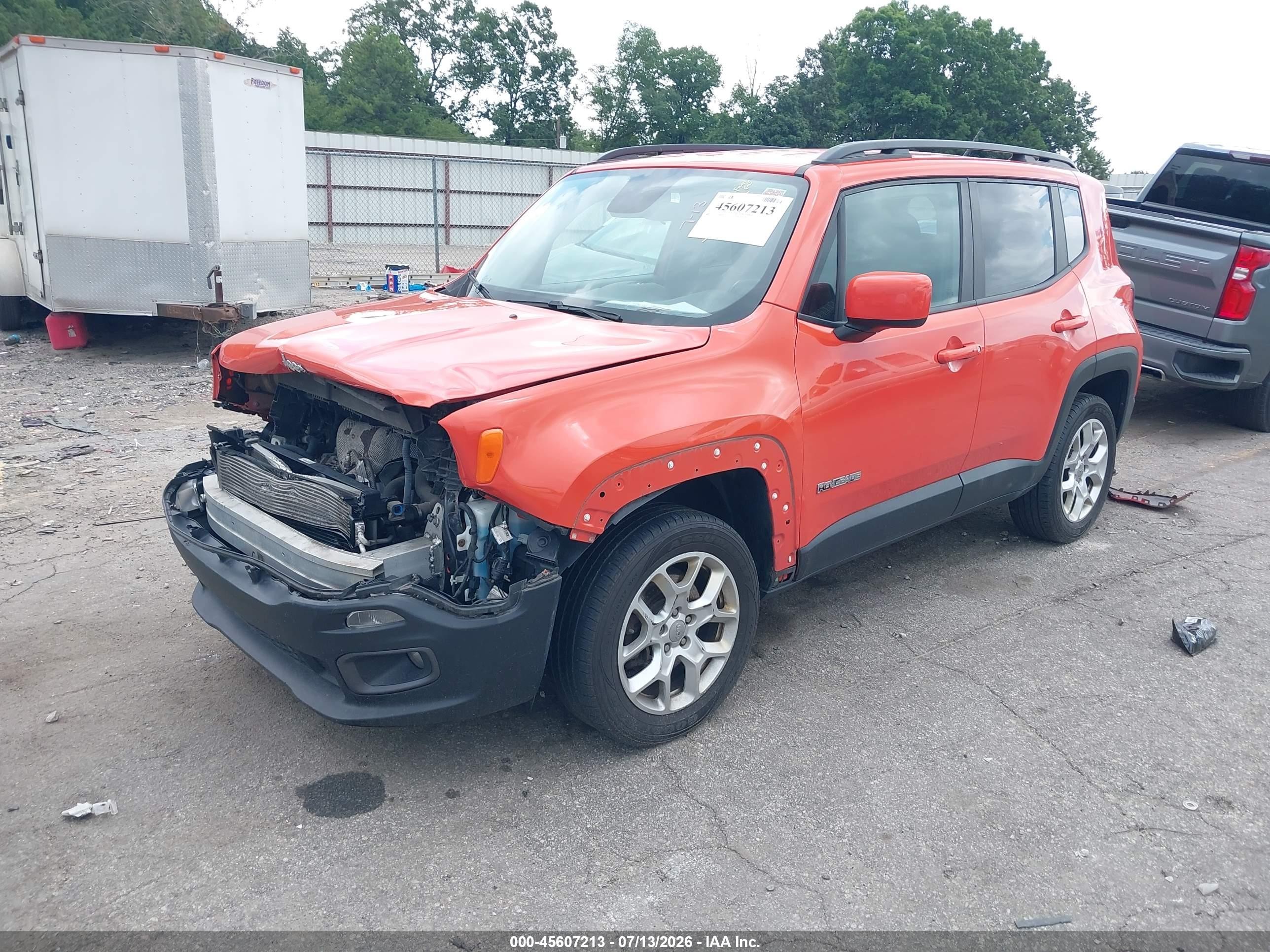 2017 Jeep Renegade Latitude Orange vin: ZACCJBBB0HPF22556