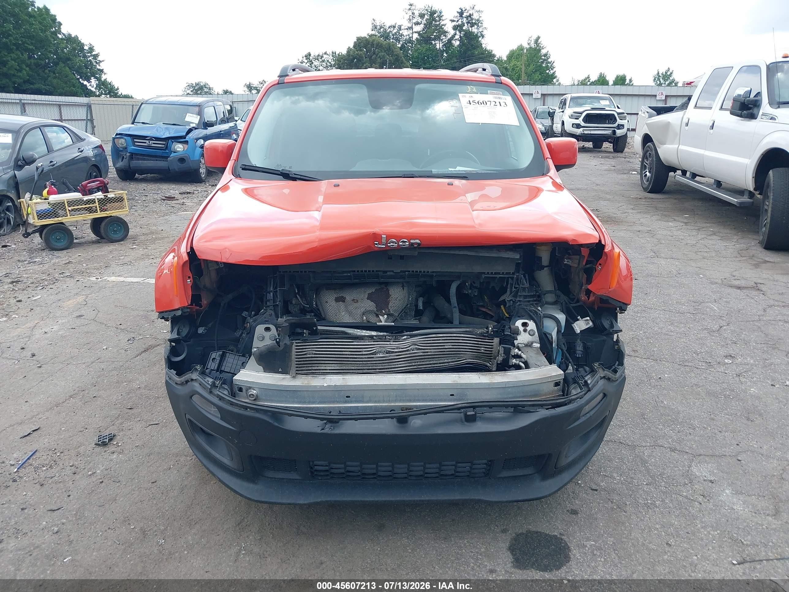 2017 Jeep Renegade Latitude Orange vin: ZACCJBBB0HPF22556