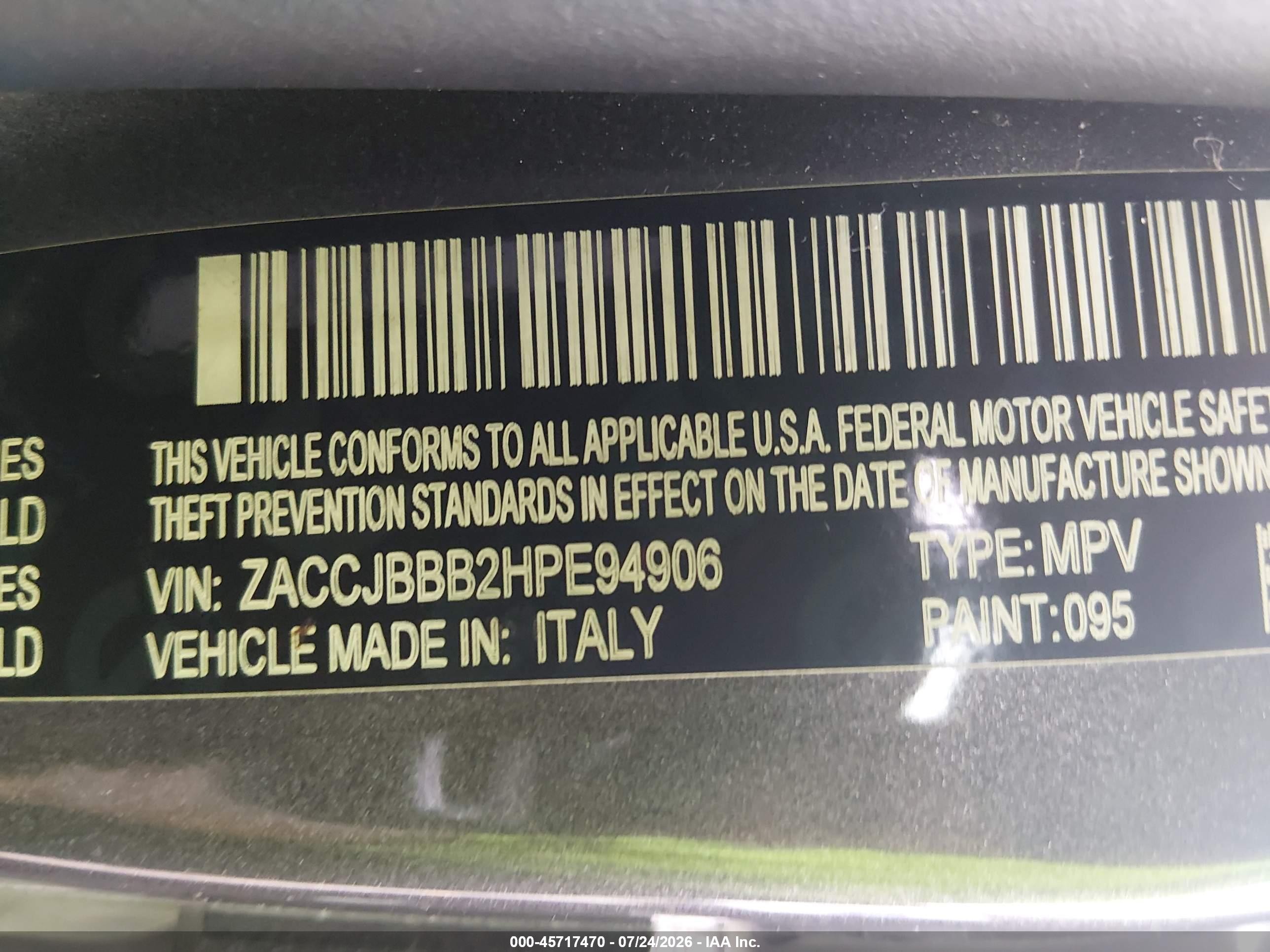 2017 Jeep Renegade Latitude Gray vin: ZACCJBBB2HPE94906