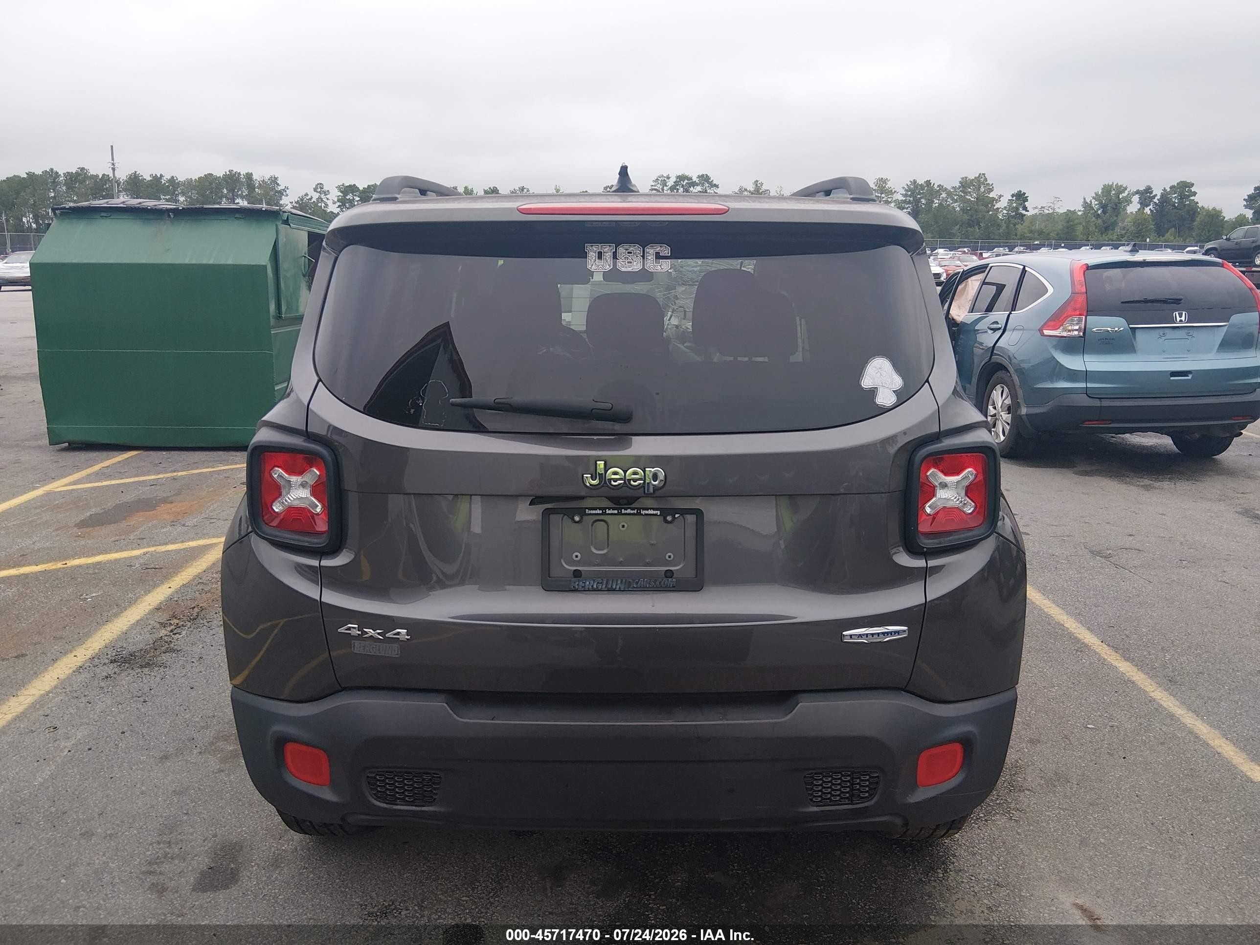 2017 Jeep Renegade Latitude Gray vin: ZACCJBBB2HPE94906