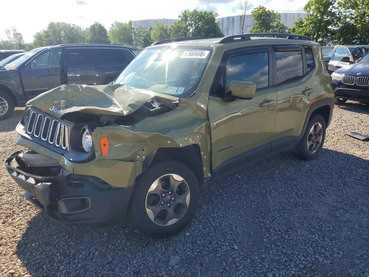 2015 Jeep Renegade Latitude Green vin: ZACCJBBH0FPB88434