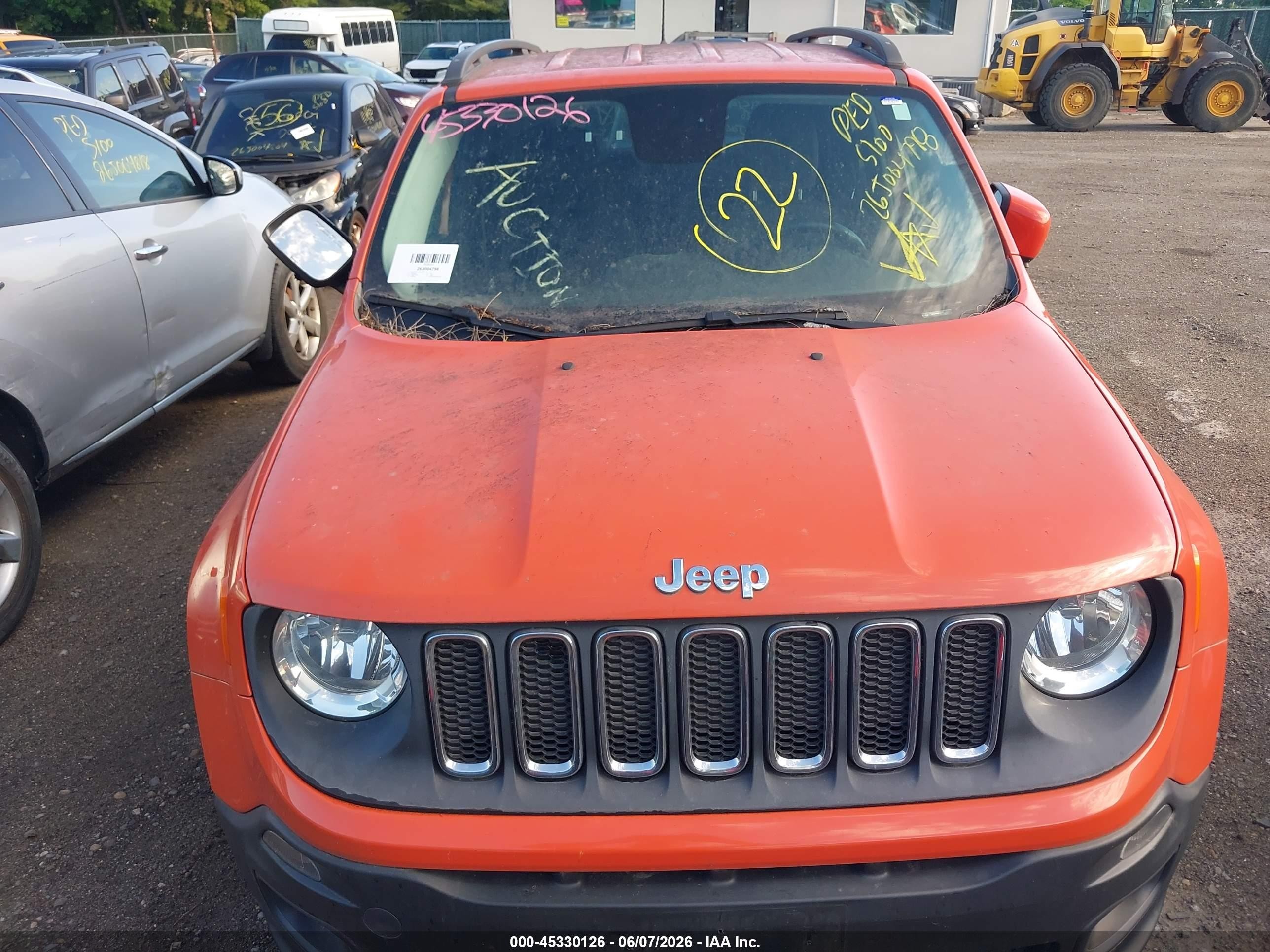 2015 Jeep Renegade Latitude Оранжевый vin: ZACCJBBH3FPB77508