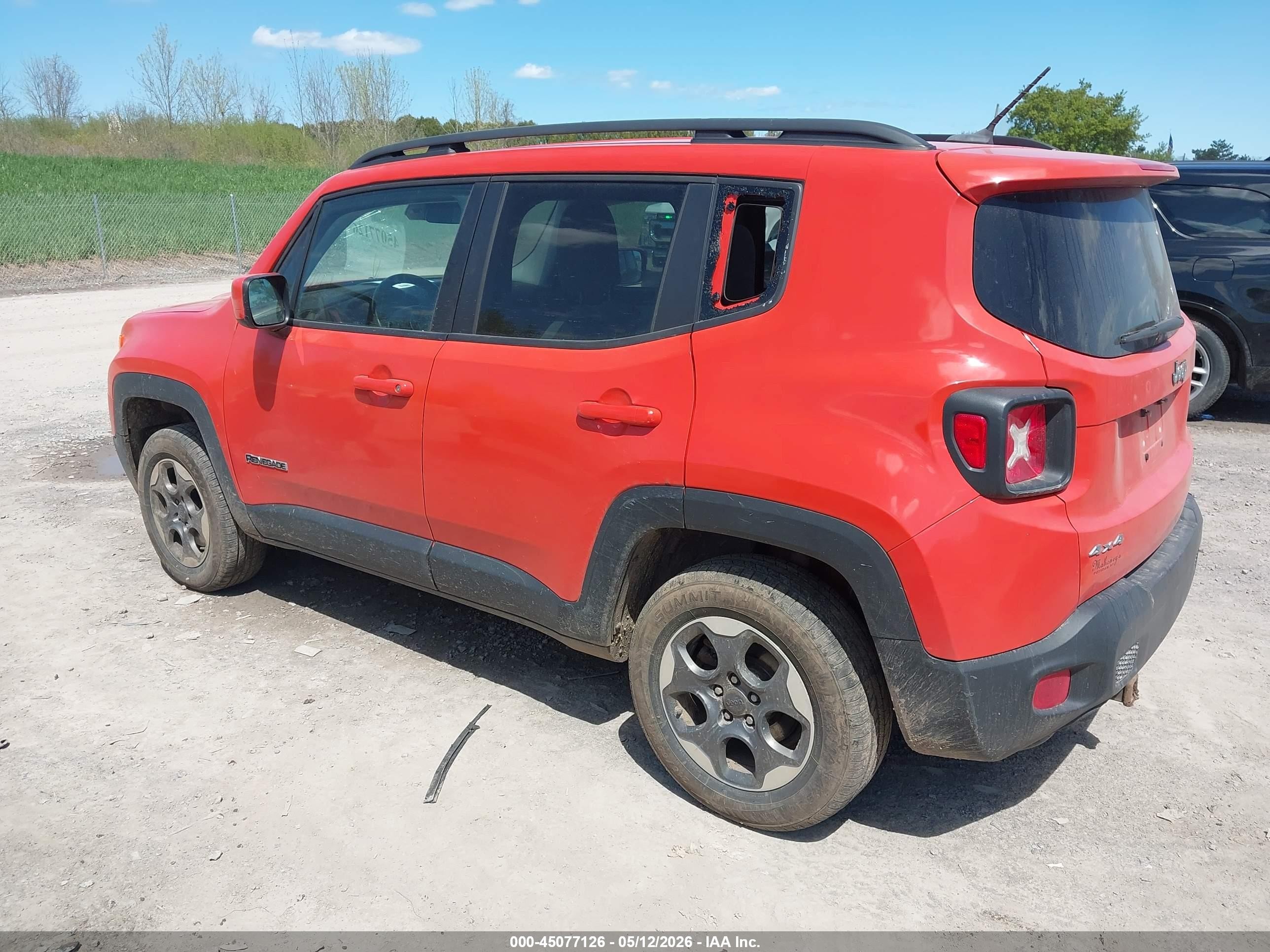2015 Jeep Renegade Latitude Orange vin: ZACCJBBH7FPC20747