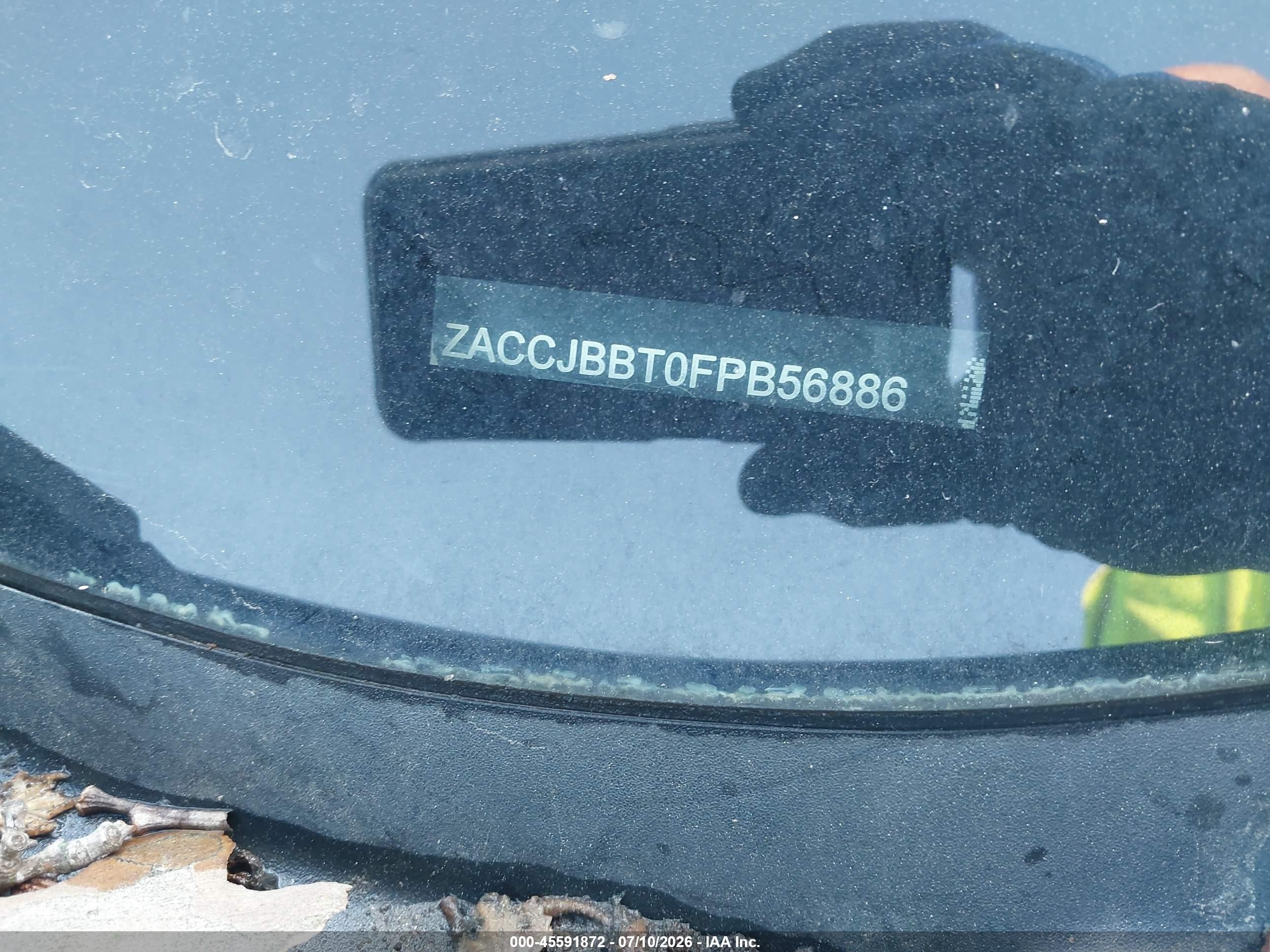2015 Jeep Renegade Latitude Серый vin: ZACCJBBT0FPB56886