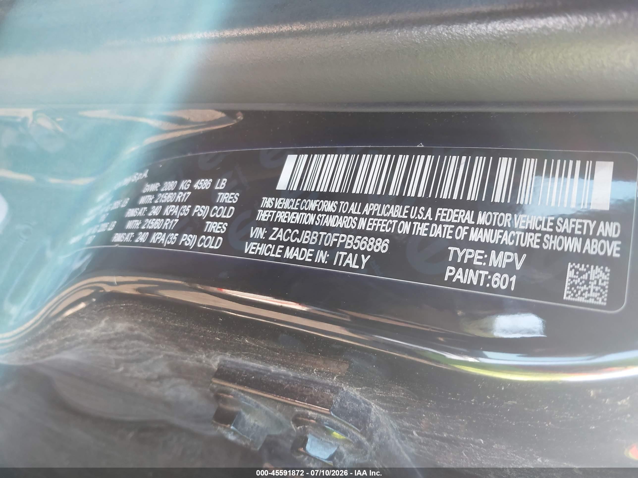 2015 Jeep Renegade Latitude Серый vin: ZACCJBBT0FPB56886