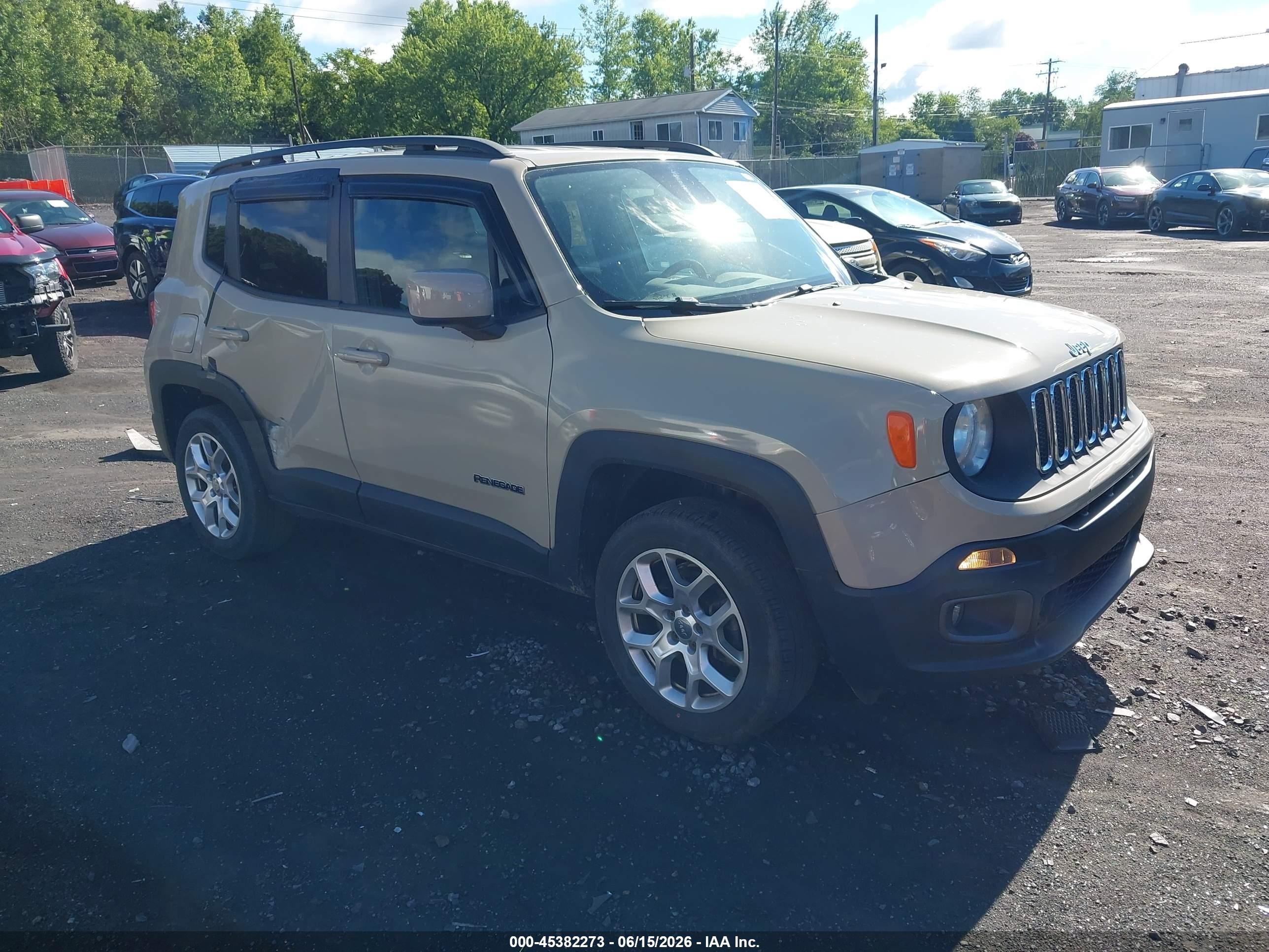 2015 Jeep Renegade Latitude Tan vin: ZACCJBBT0FPB64349
