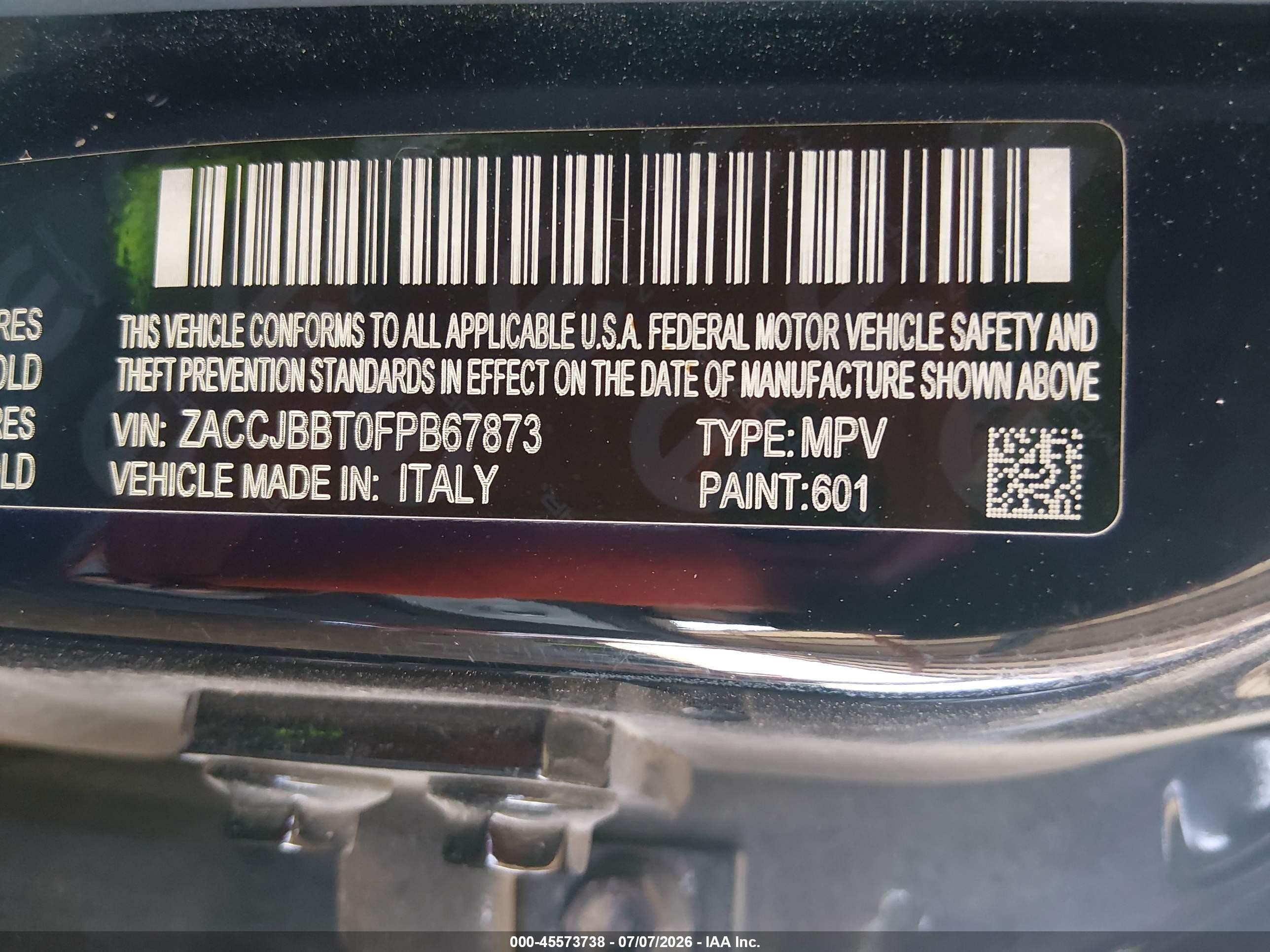 2015 Jeep Renegade Latitude Black vin: ZACCJBBT0FPB67873