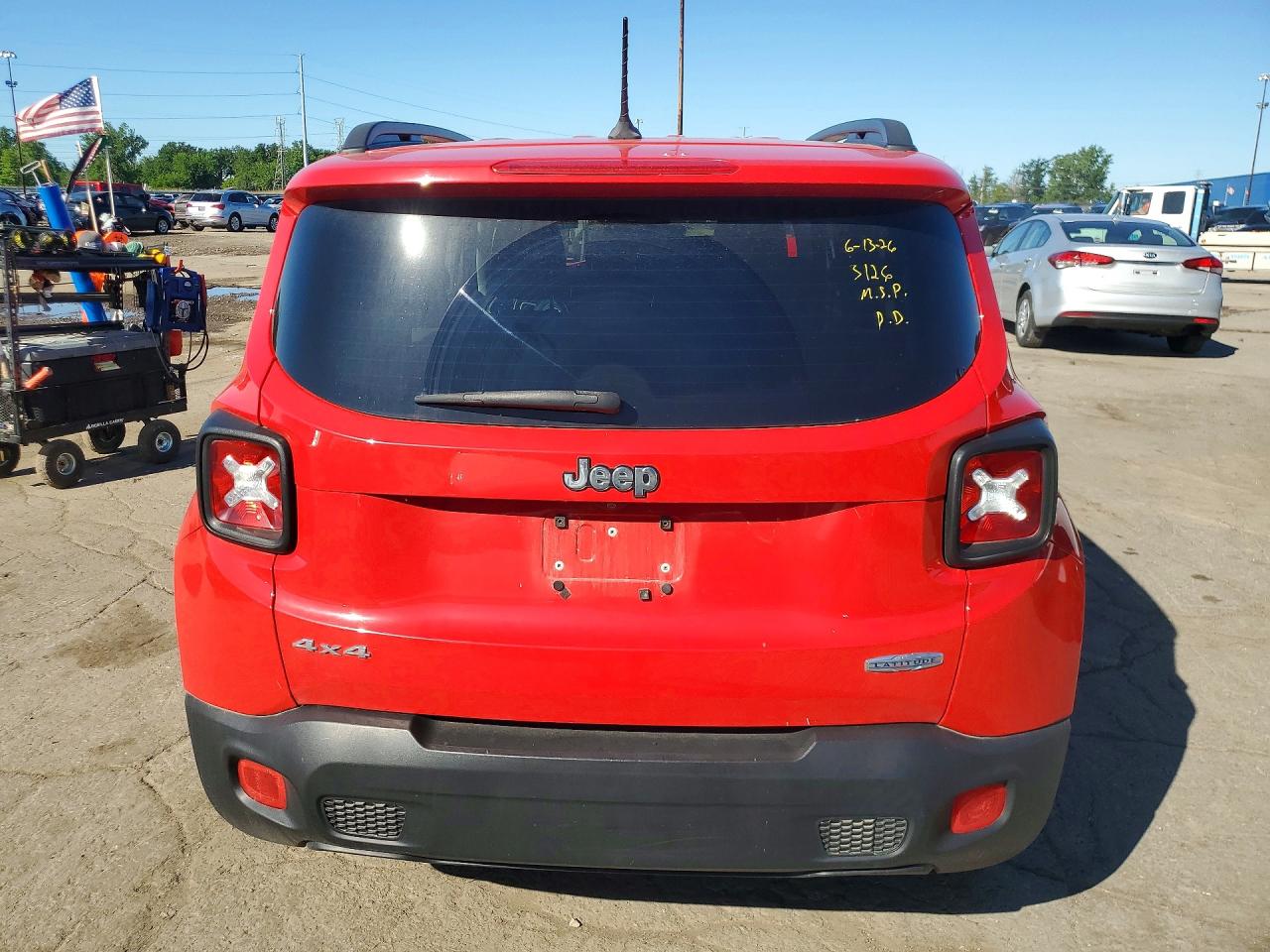 2015 Jeep Renegade Latitude Красный vin: ZACCJBBT0FPB73126