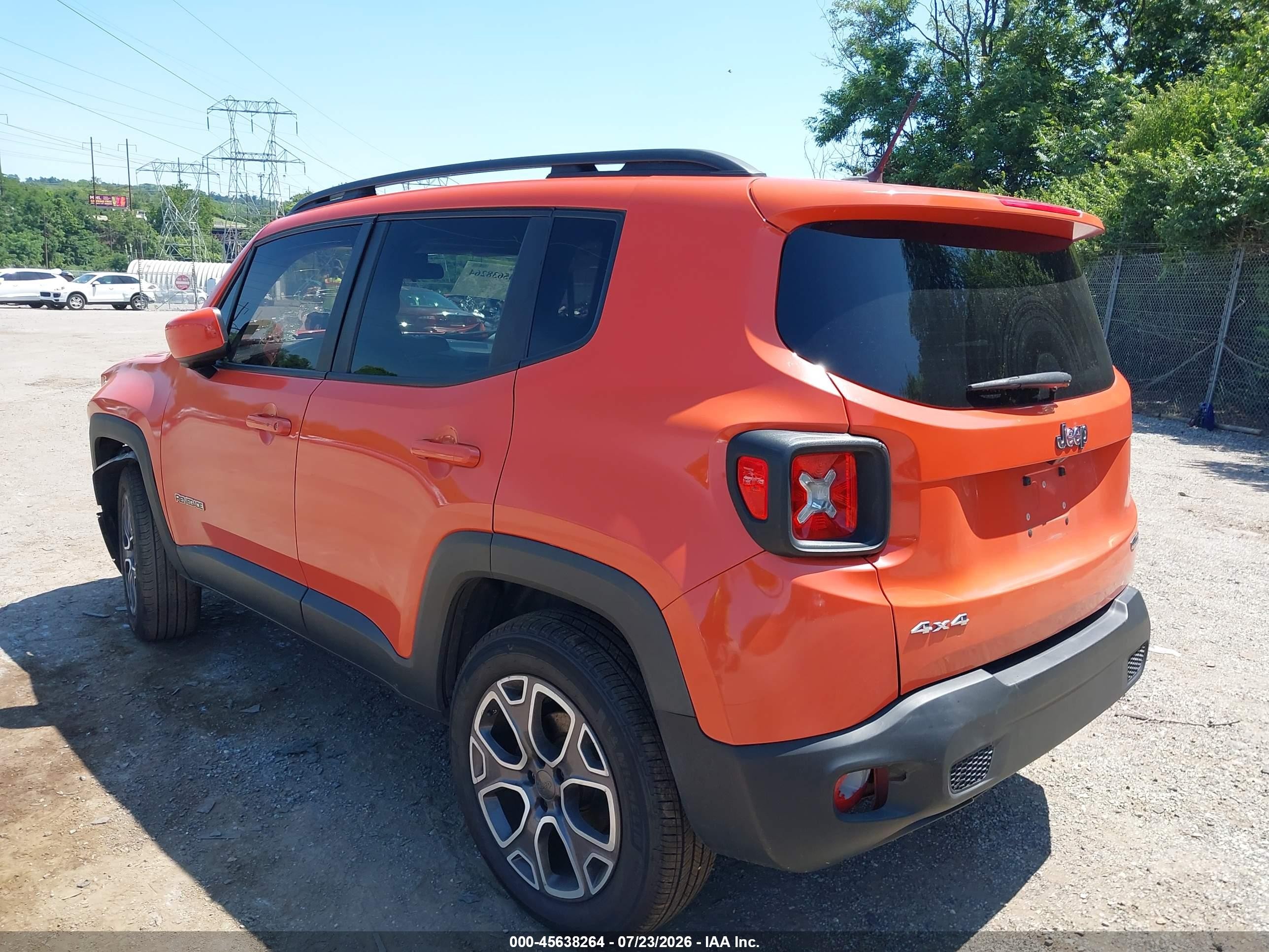 2015 Jeep Renegade Latitude Orange vin: ZACCJBBT0FPC28127