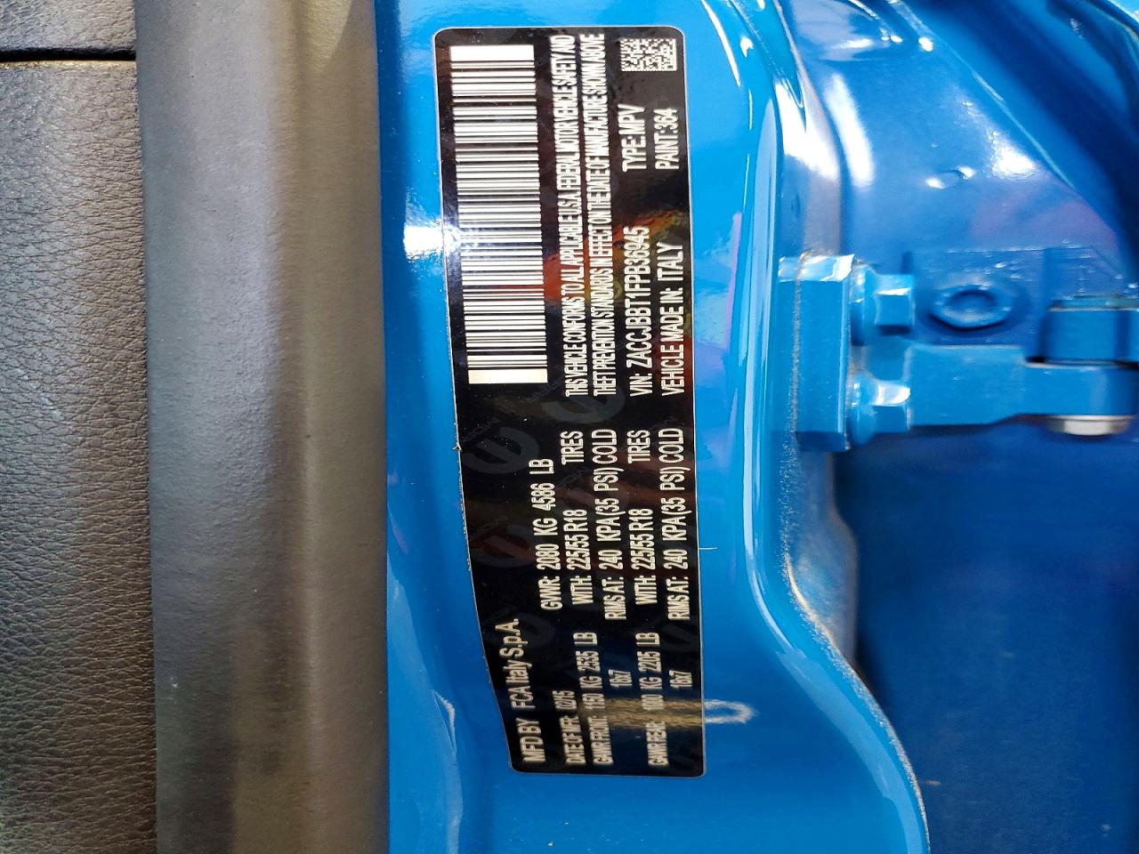 2015 Jeep Renegade Latitude Blue vin: ZACCJBBT1FPB36945