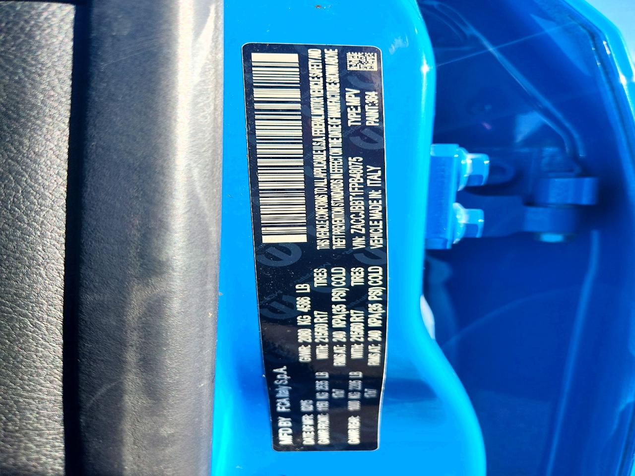 2015 Jeep Renegade Latitude Blue vin: ZACCJBBT1FPB48075