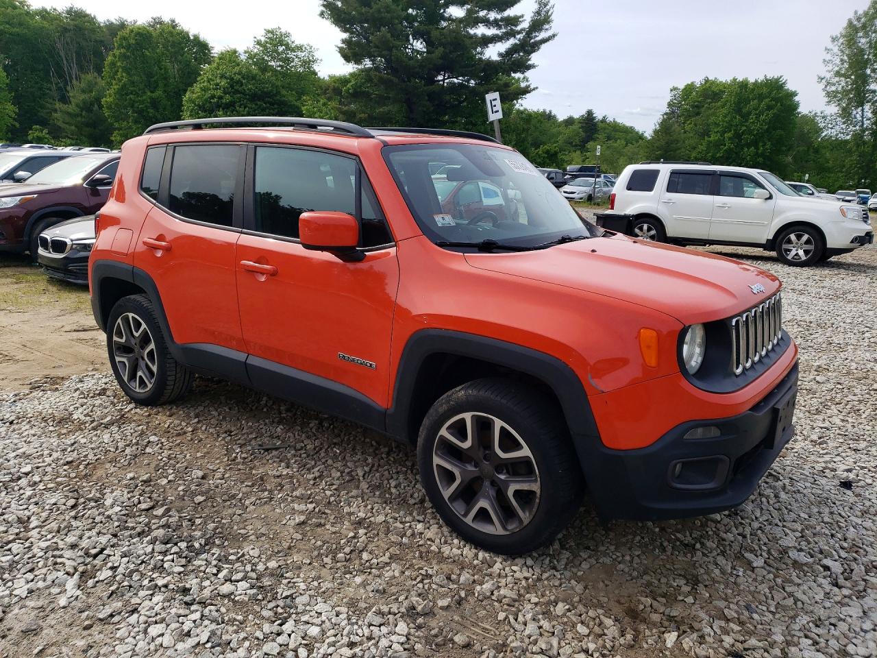 2015 Jeep Renegade Latitude Оранжевый vin: ZACCJBBT1FPB92920