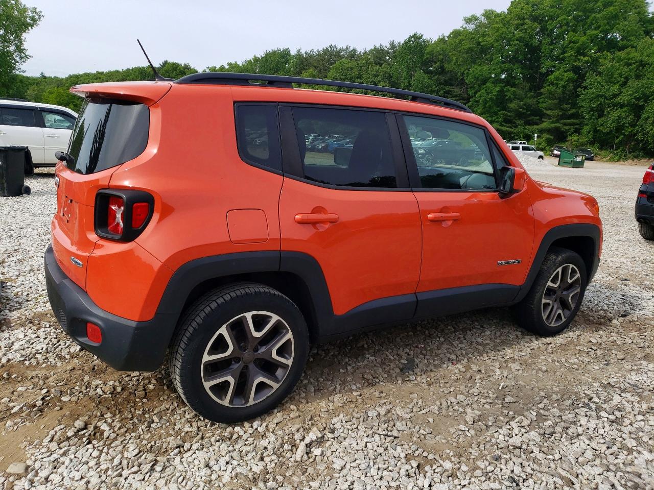 2015 Jeep Renegade Latitude Оранжевый vin: ZACCJBBT1FPB92920