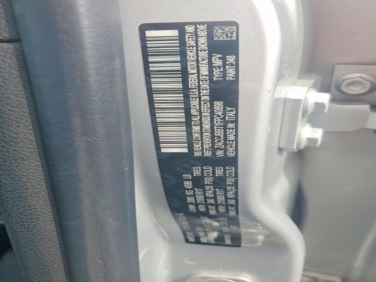 2015 Jeep Renegade Latitude Silver vin: ZACCJBBT1FPC40898
