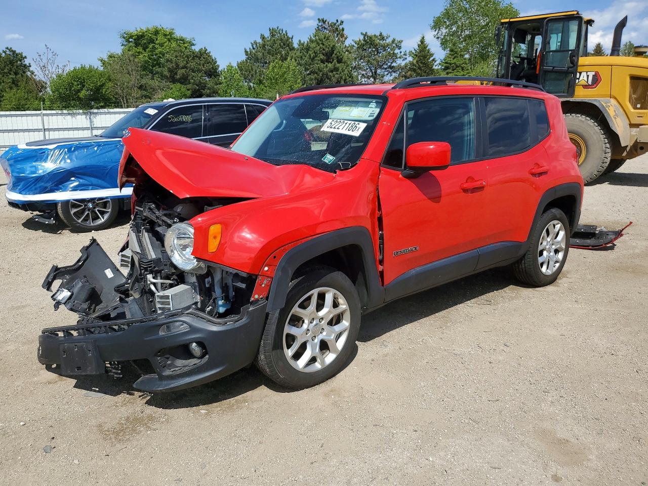 2016 Jeep Renegade Latitude Red vin: ZACCJBBT1GPC61879
