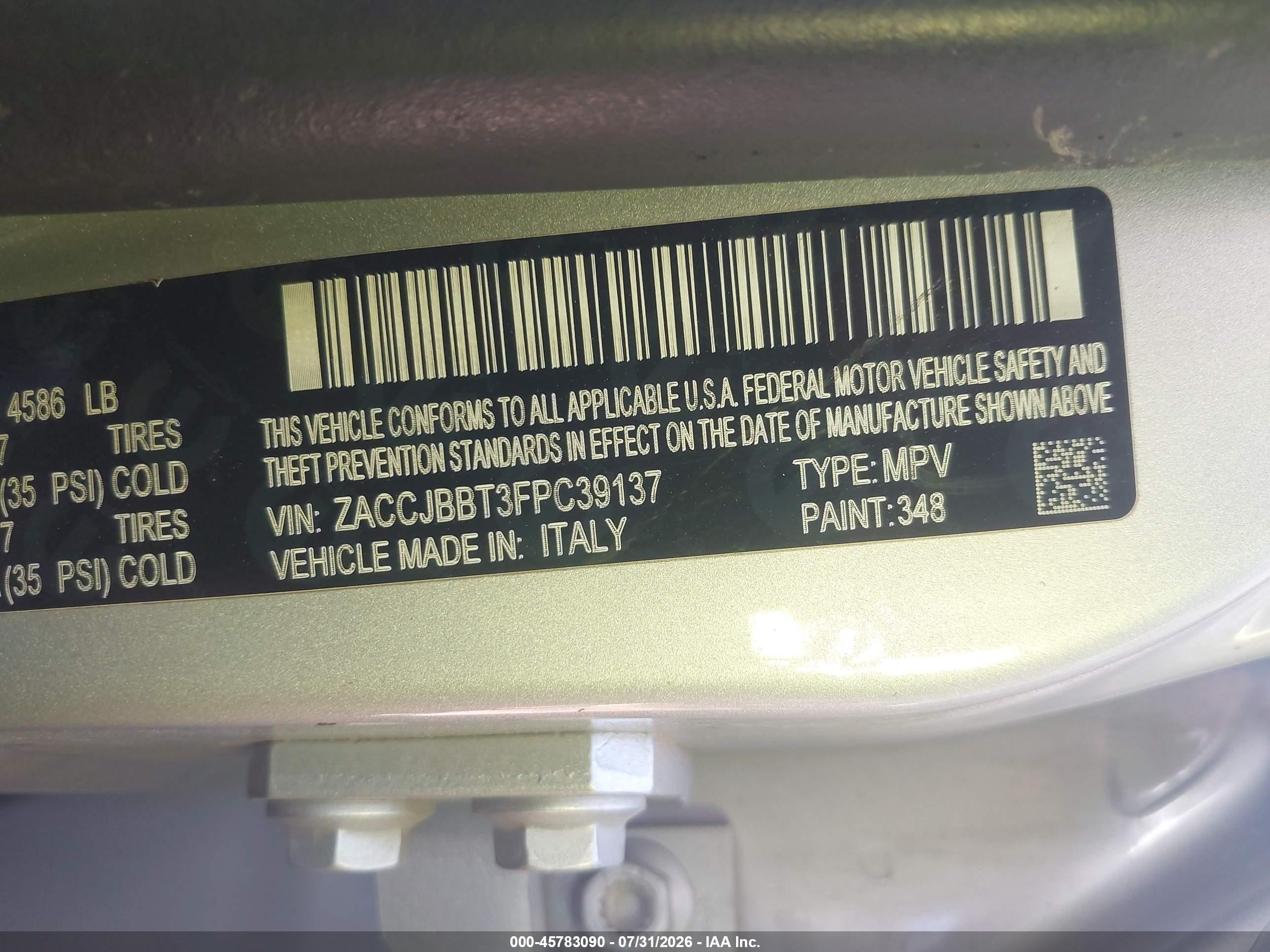 2015 Jeep Renegade Latitude Silver vin: ZACCJBBT3FPC39137