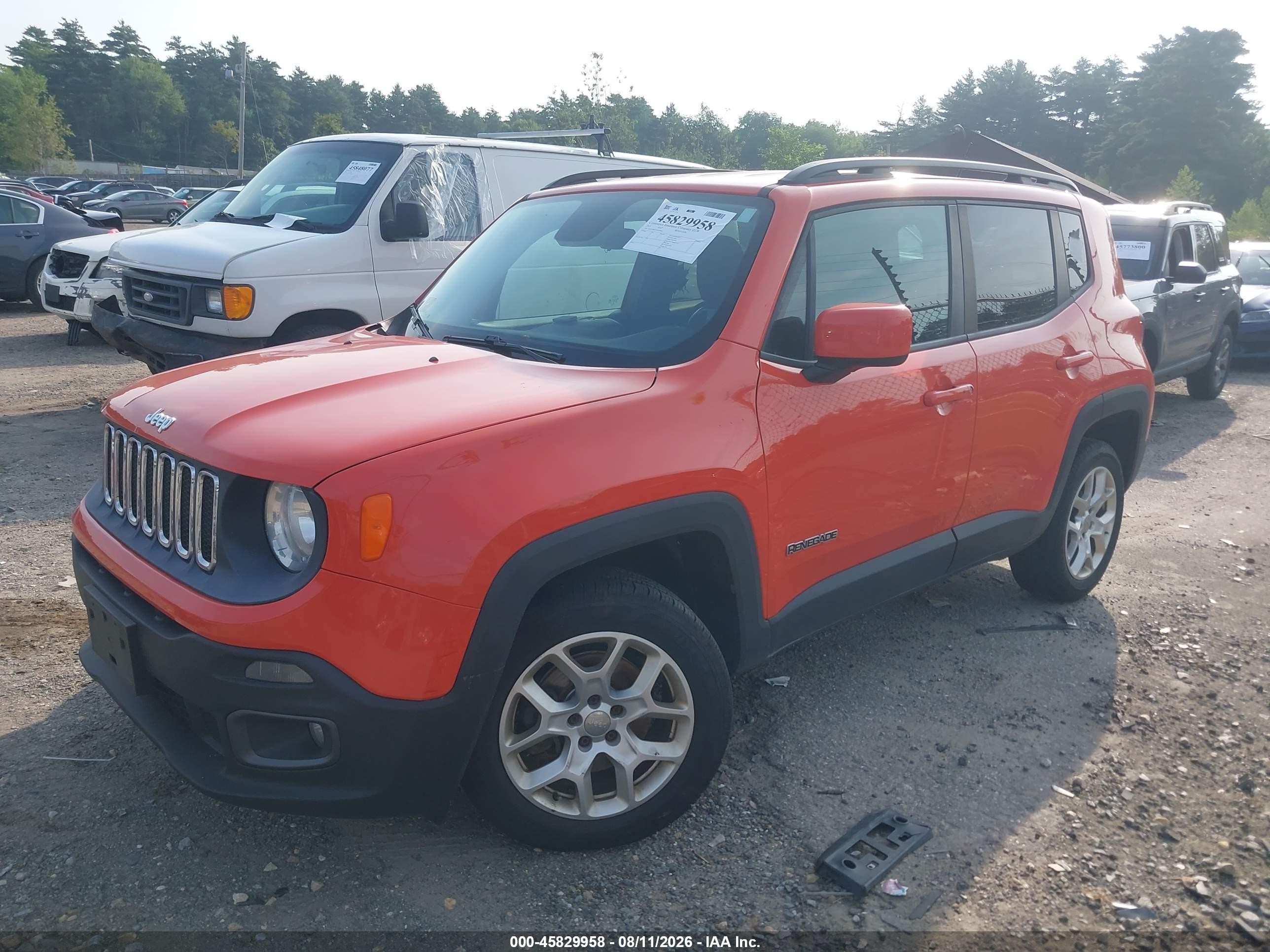 2015 Jeep Renegade Latitude Оранжевый vin: ZACCJBBT3FPC40966