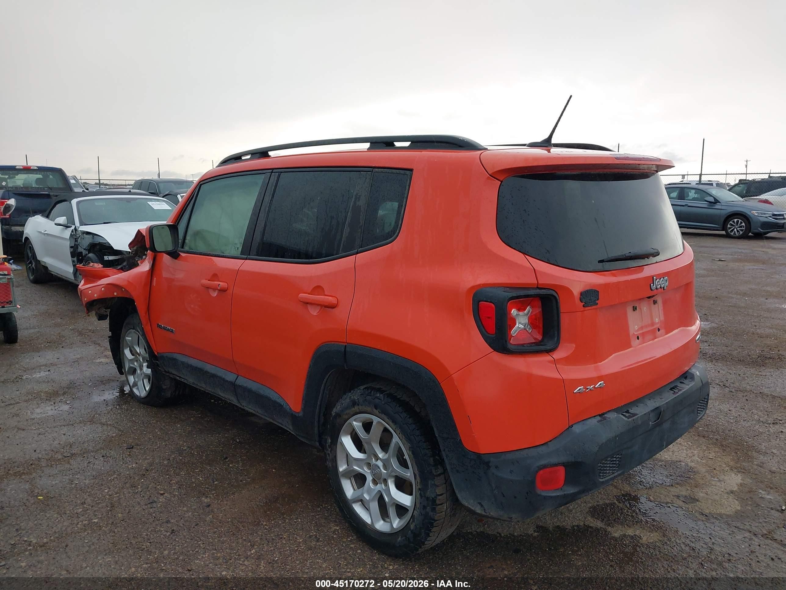 2015 Jeep Renegade Latitude Orange vin: ZACCJBBT6FPC33977