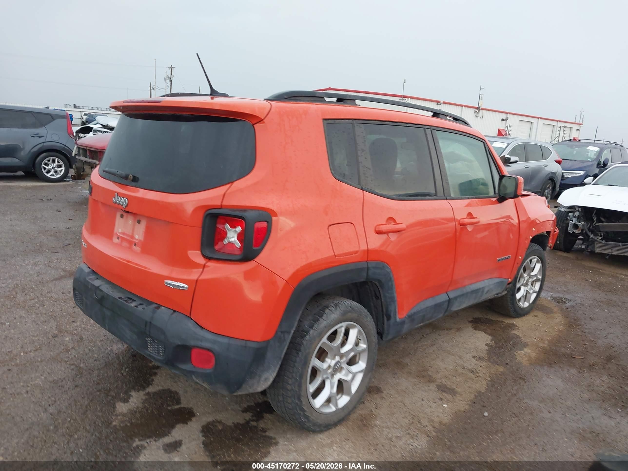 2015 Jeep Renegade Latitude Orange vin: ZACCJBBT6FPC33977