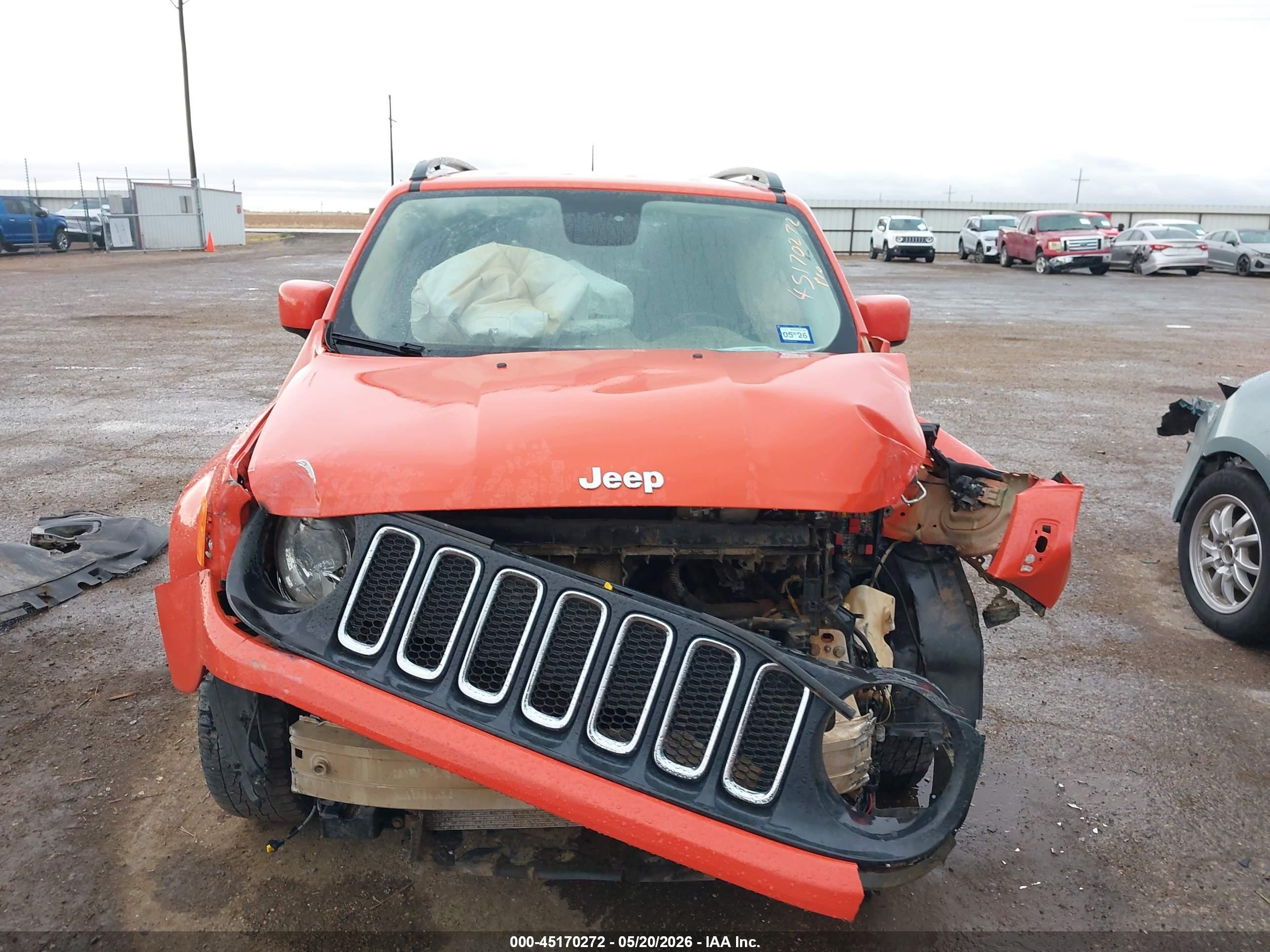 2015 Jeep Renegade Latitude Orange vin: ZACCJBBT6FPC33977