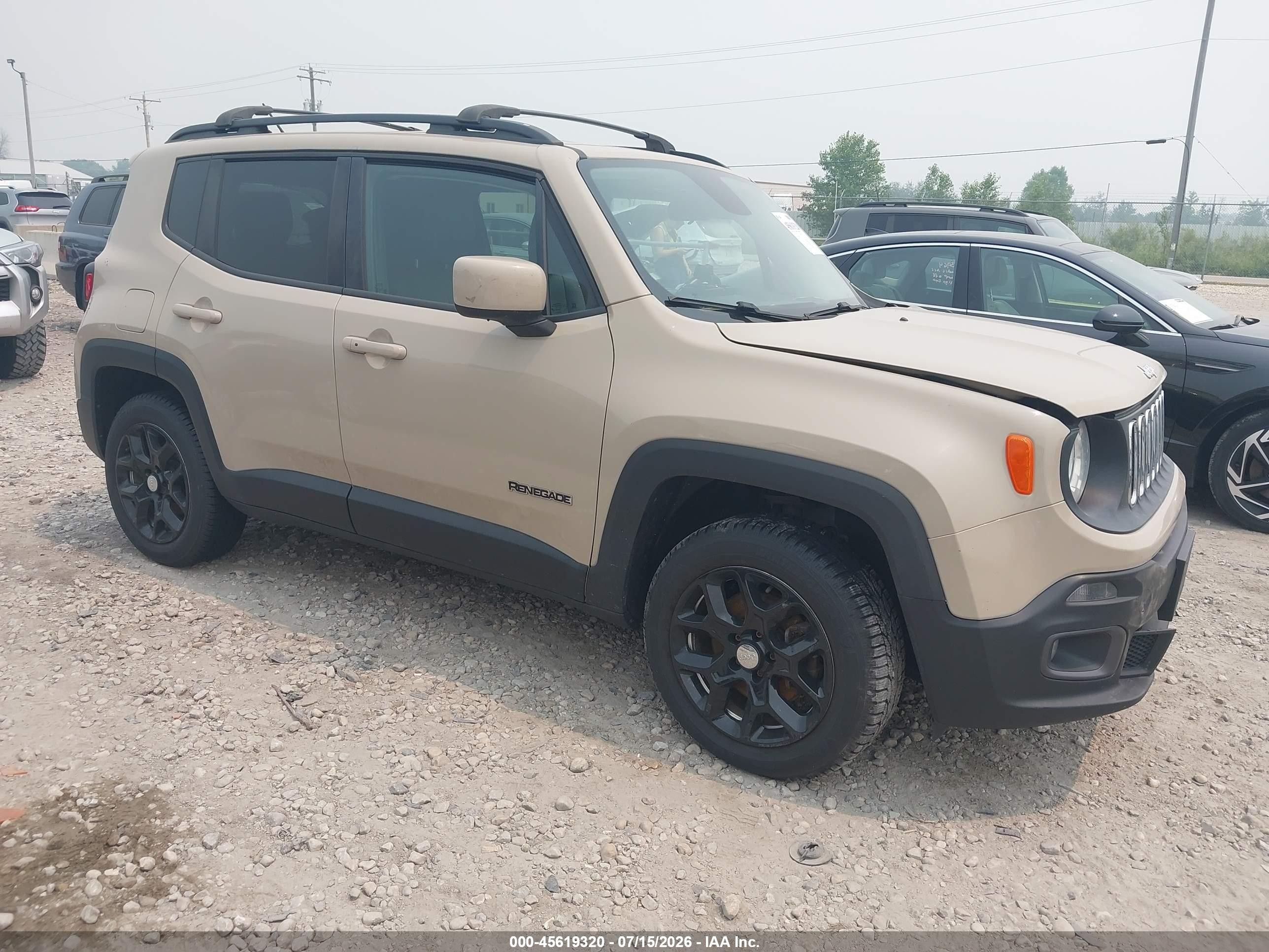 2015 Jeep Renegade Latitude Желто-коричневый vin: ZACCJBBT7FPB97720