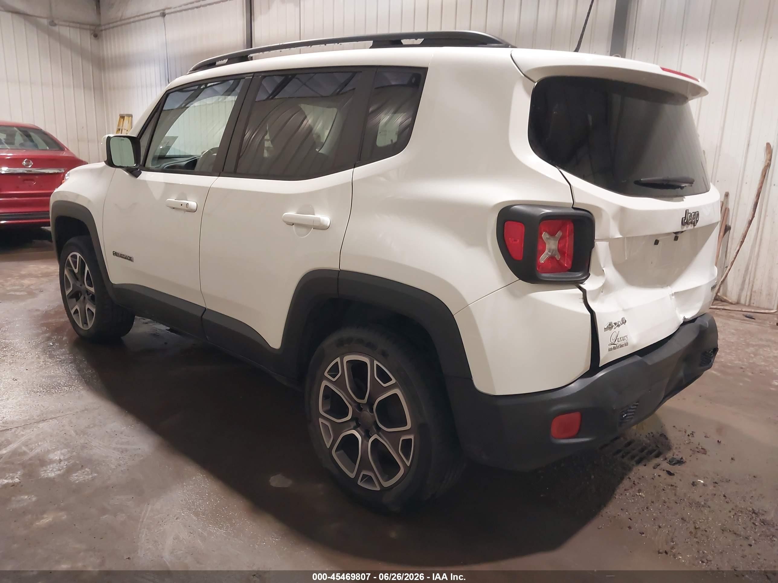 2015 Jeep Renegade Latitude White vin: ZACCJBBT7FPC04584