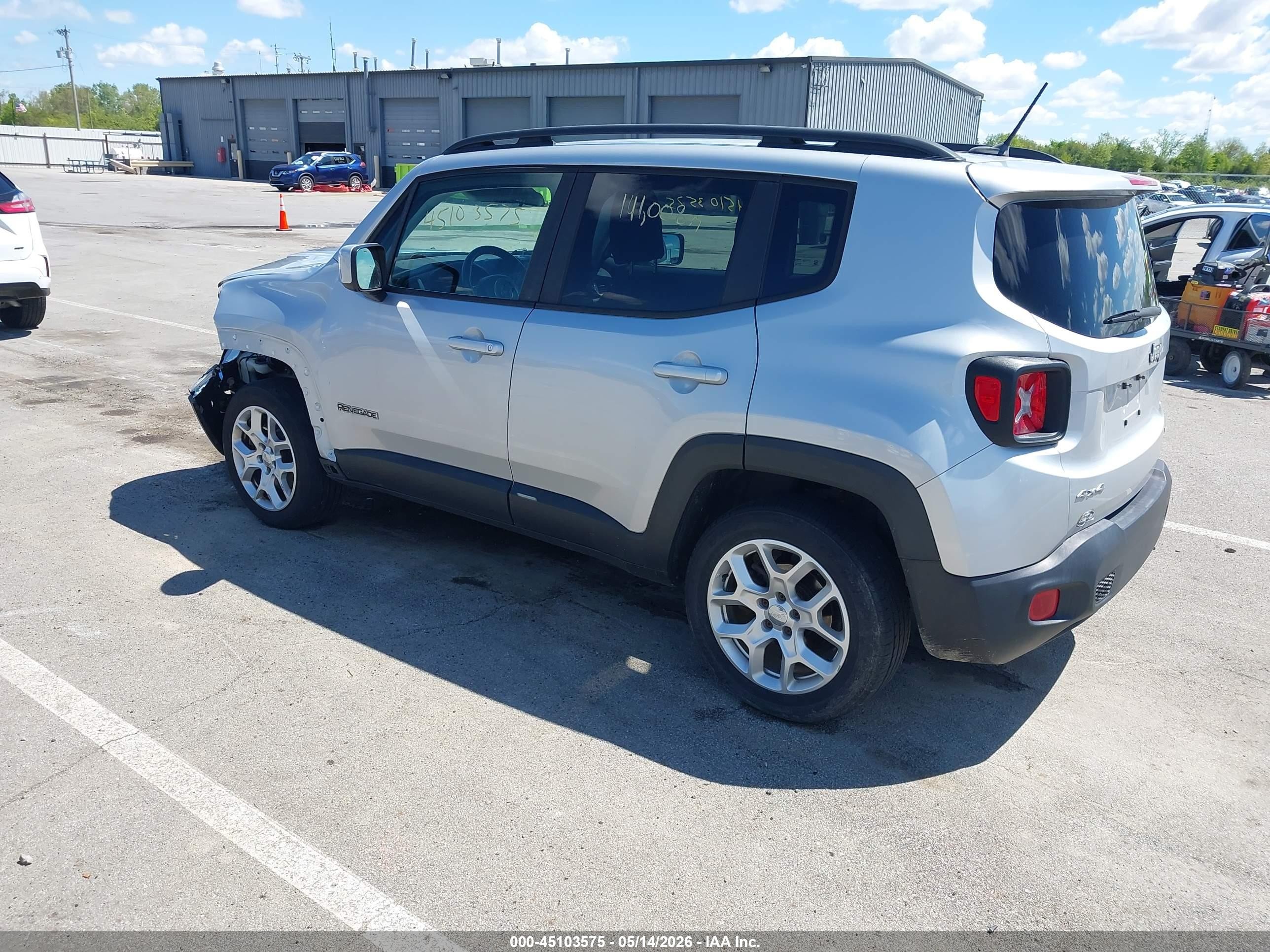 2015 Jeep Renegade Latitude Gray vin: ZACCJBBT8FPB47926