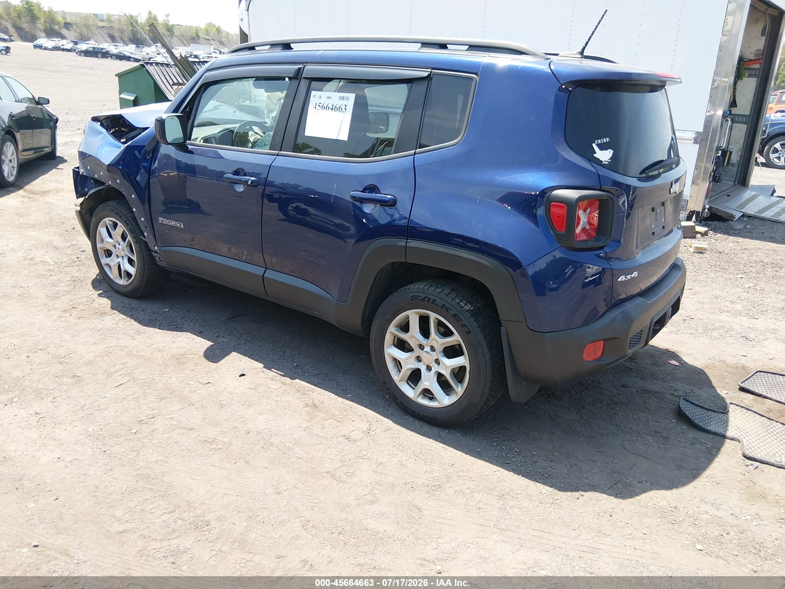 2016 Jeep Renegade Latitude Blue vin: ZACCJBBT8GPE40596