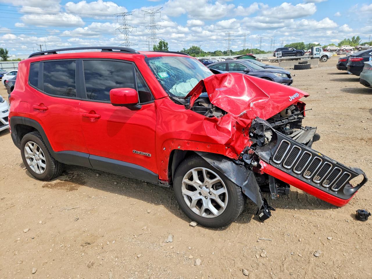 2015 Jeep Renegade Latitude Red vin: ZACCJBBTXFPB29475