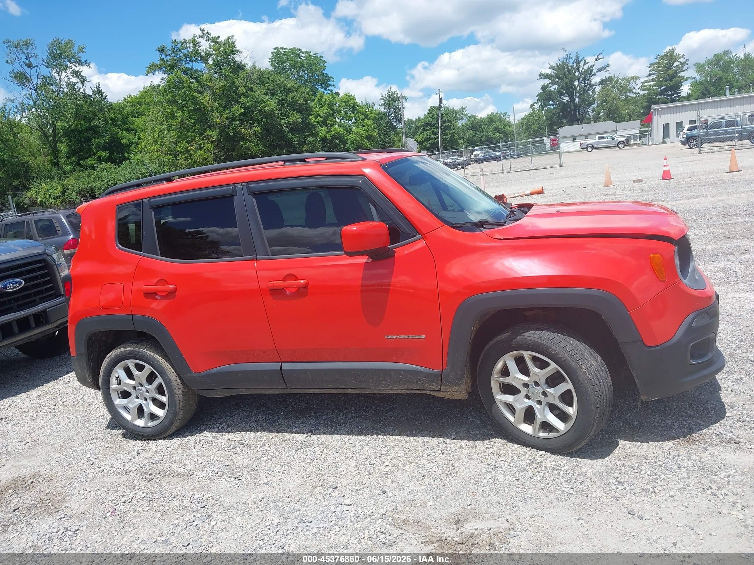 2015 Jeep Renegade Latitude Orange vin: ZACCJBBTXFPB41660