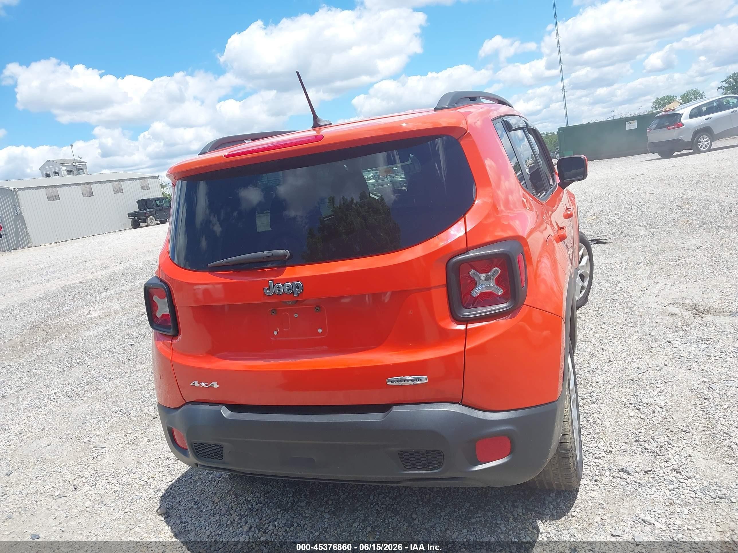 2015 Jeep Renegade Latitude Orange vin: ZACCJBBTXFPB41660
