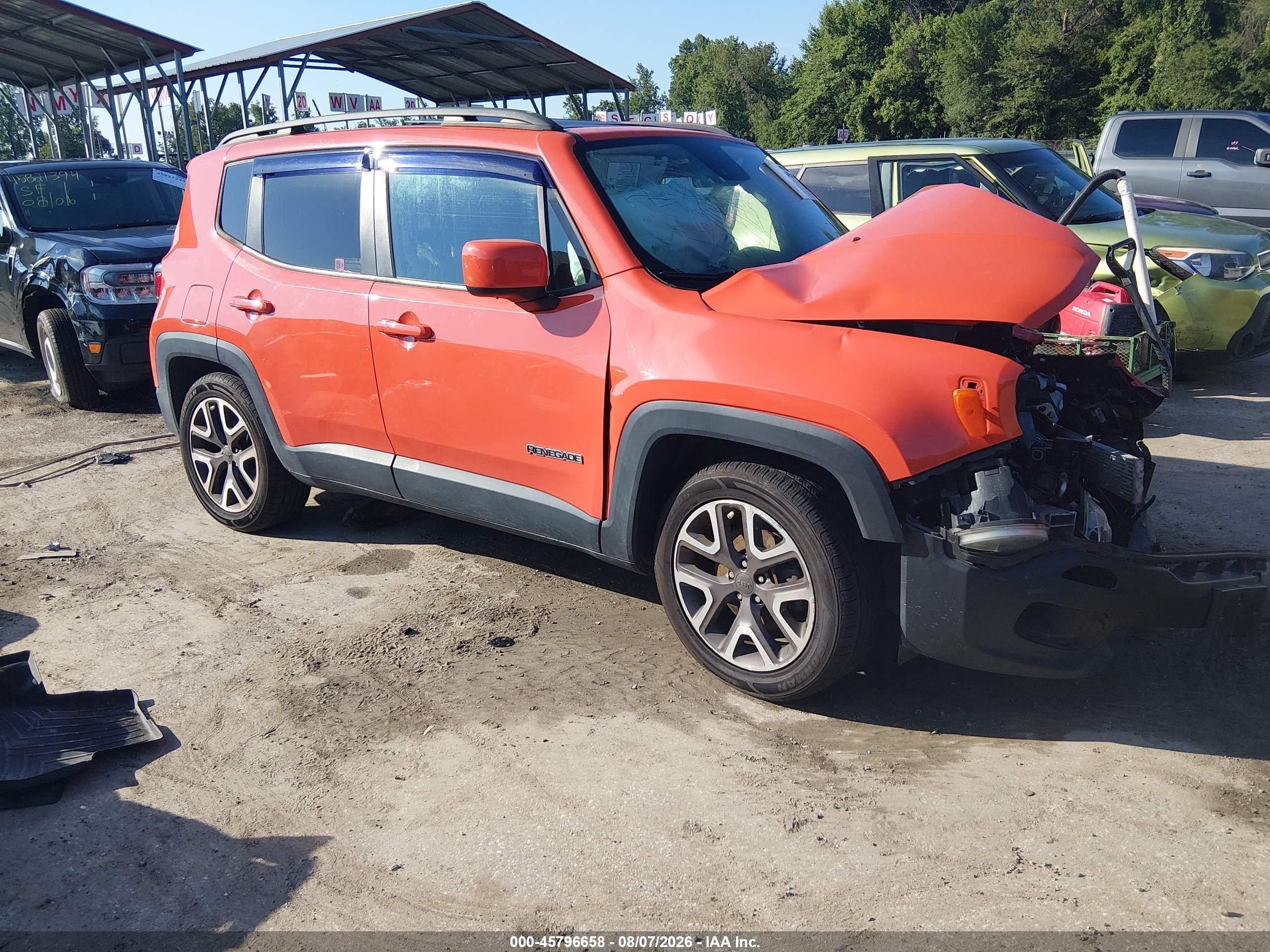 2015 Jeep Renegade Latitude Orange vin: ZACCJBBTXFPC35327