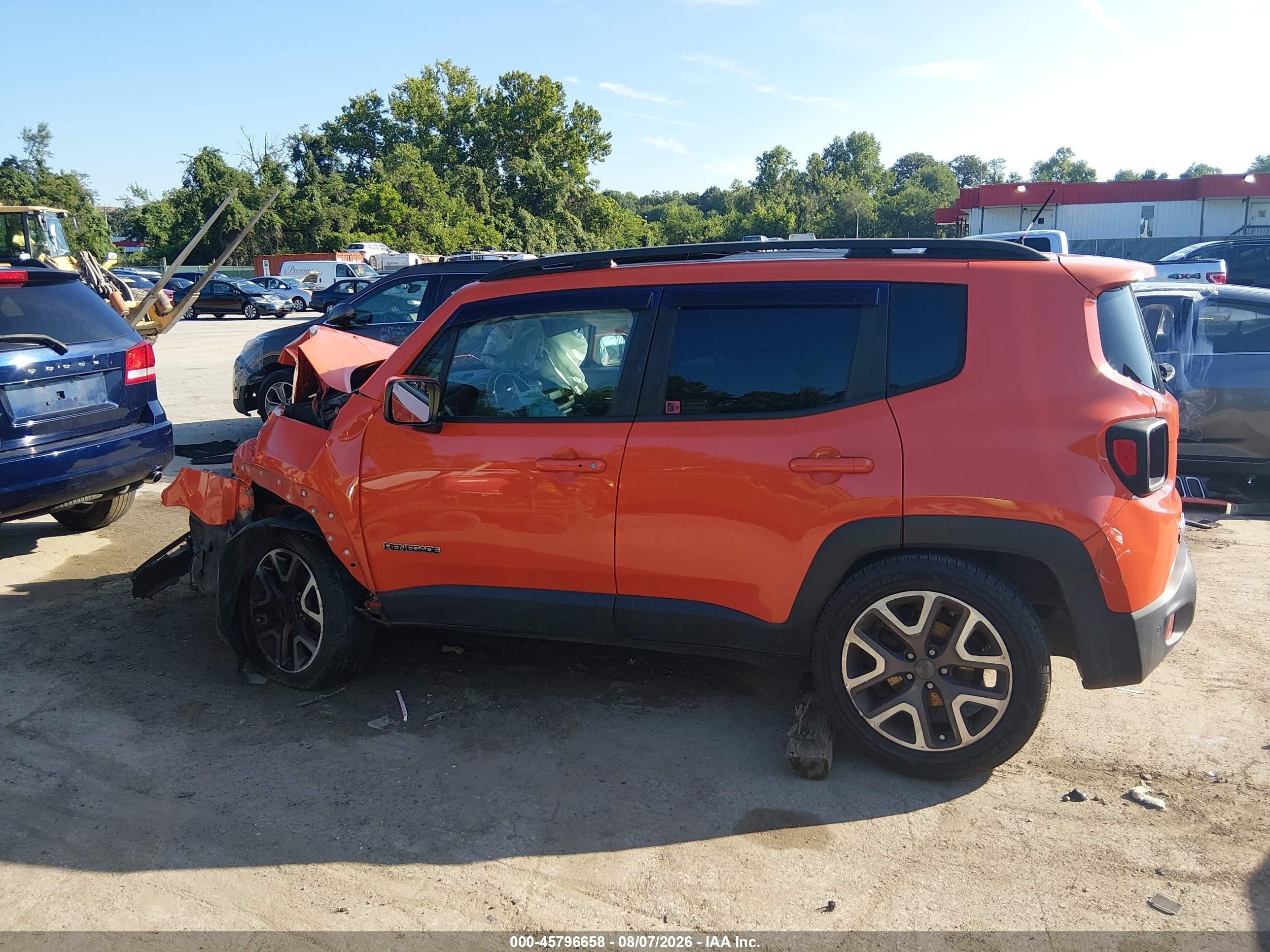 2015 Jeep Renegade Latitude Orange vin: ZACCJBBTXFPC35327