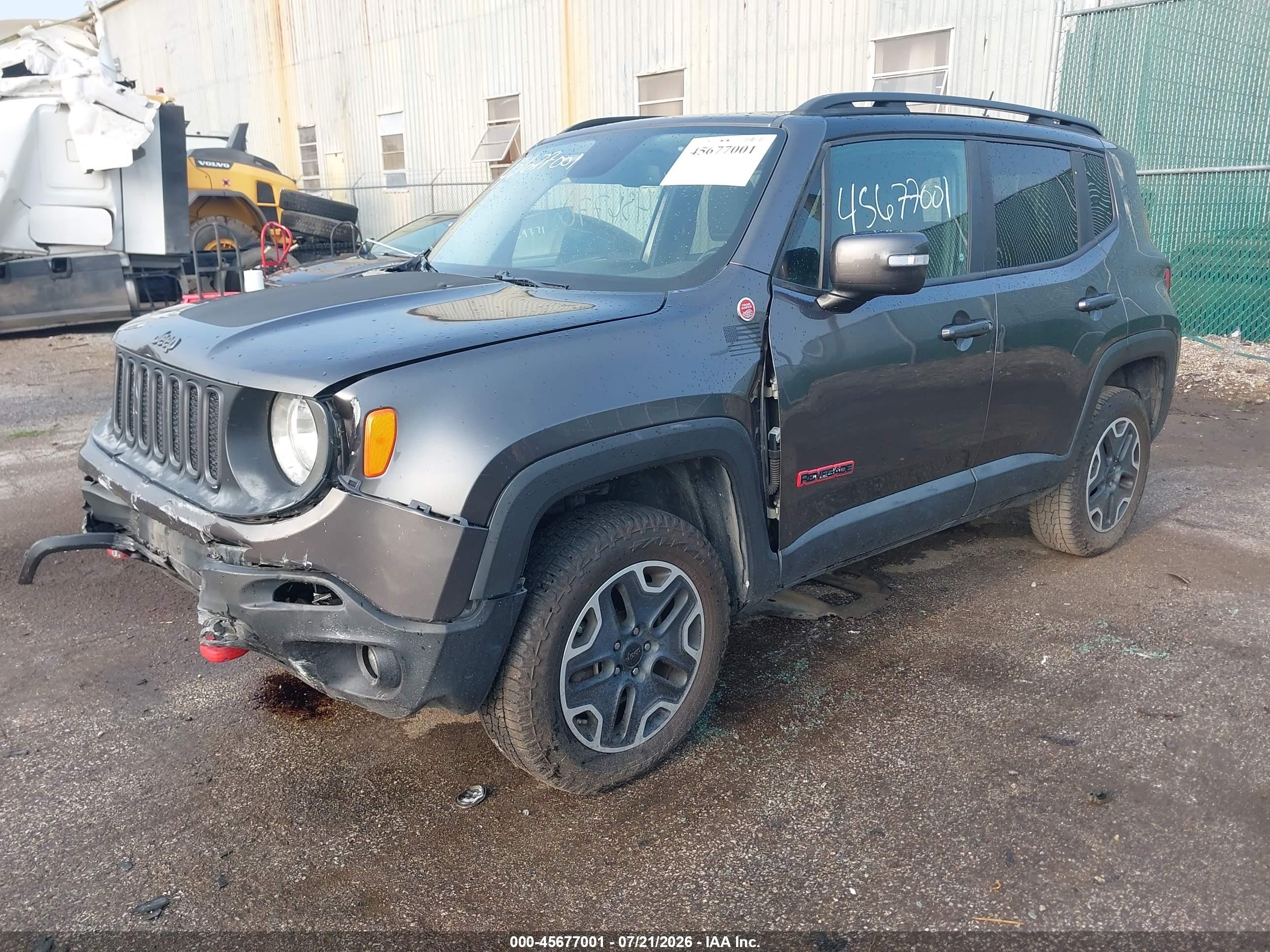 2017 Jeep Renegade Trailhawk Gray vin: ZACCJBCB1HPF97717