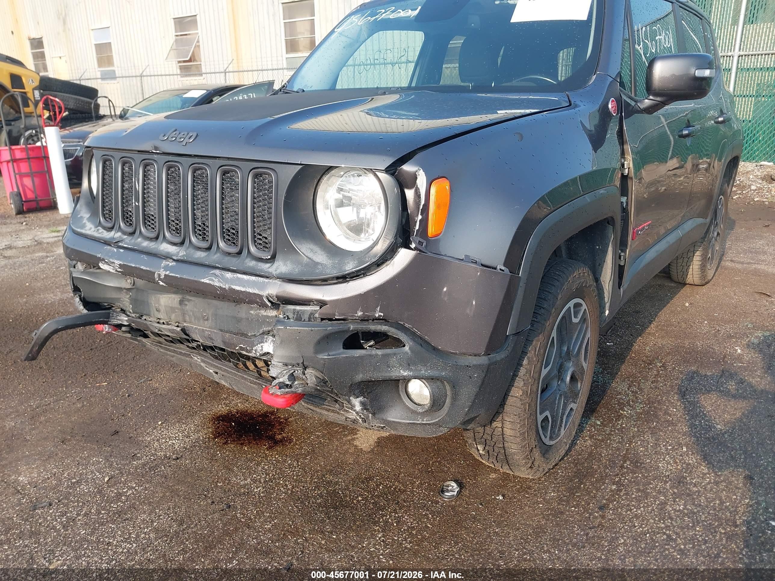 2017 Jeep Renegade Trailhawk Gray vin: ZACCJBCB1HPF97717